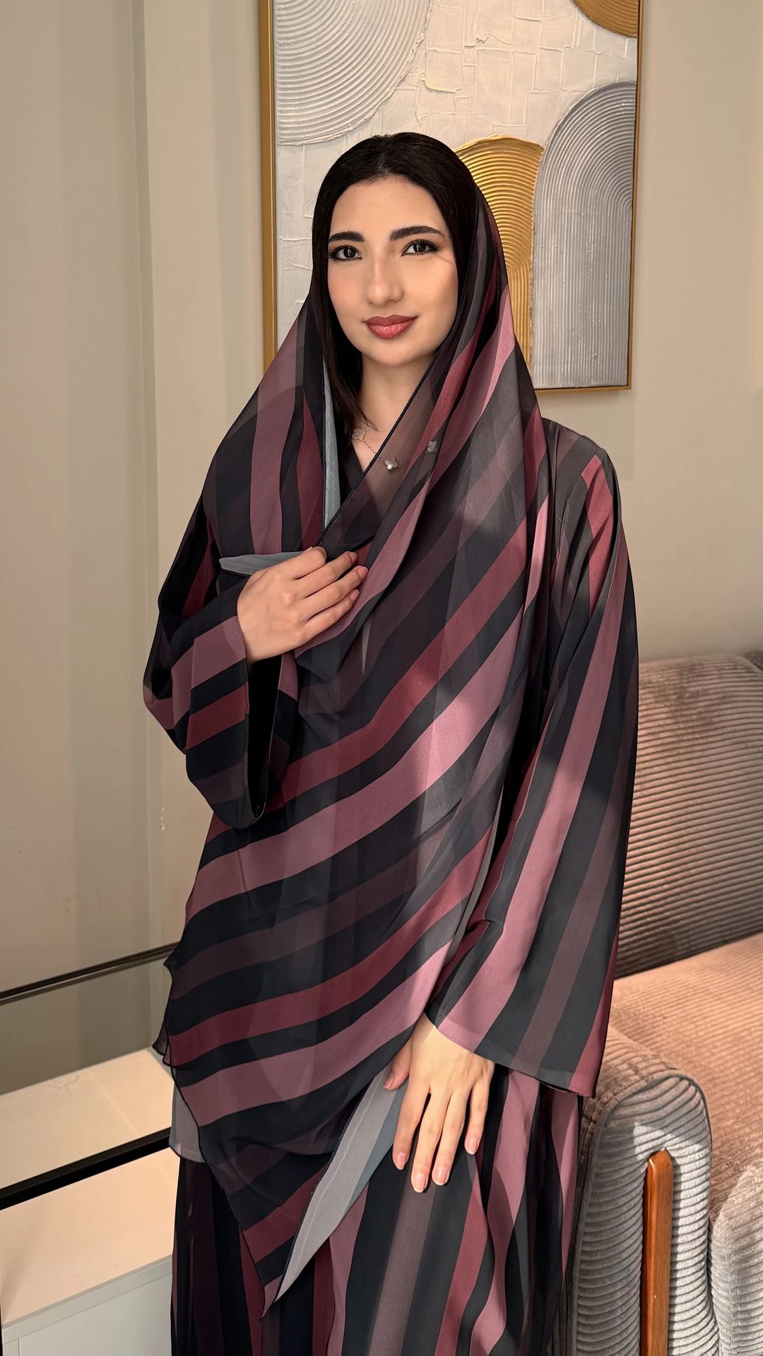 Ambar Printed Abaya - 1