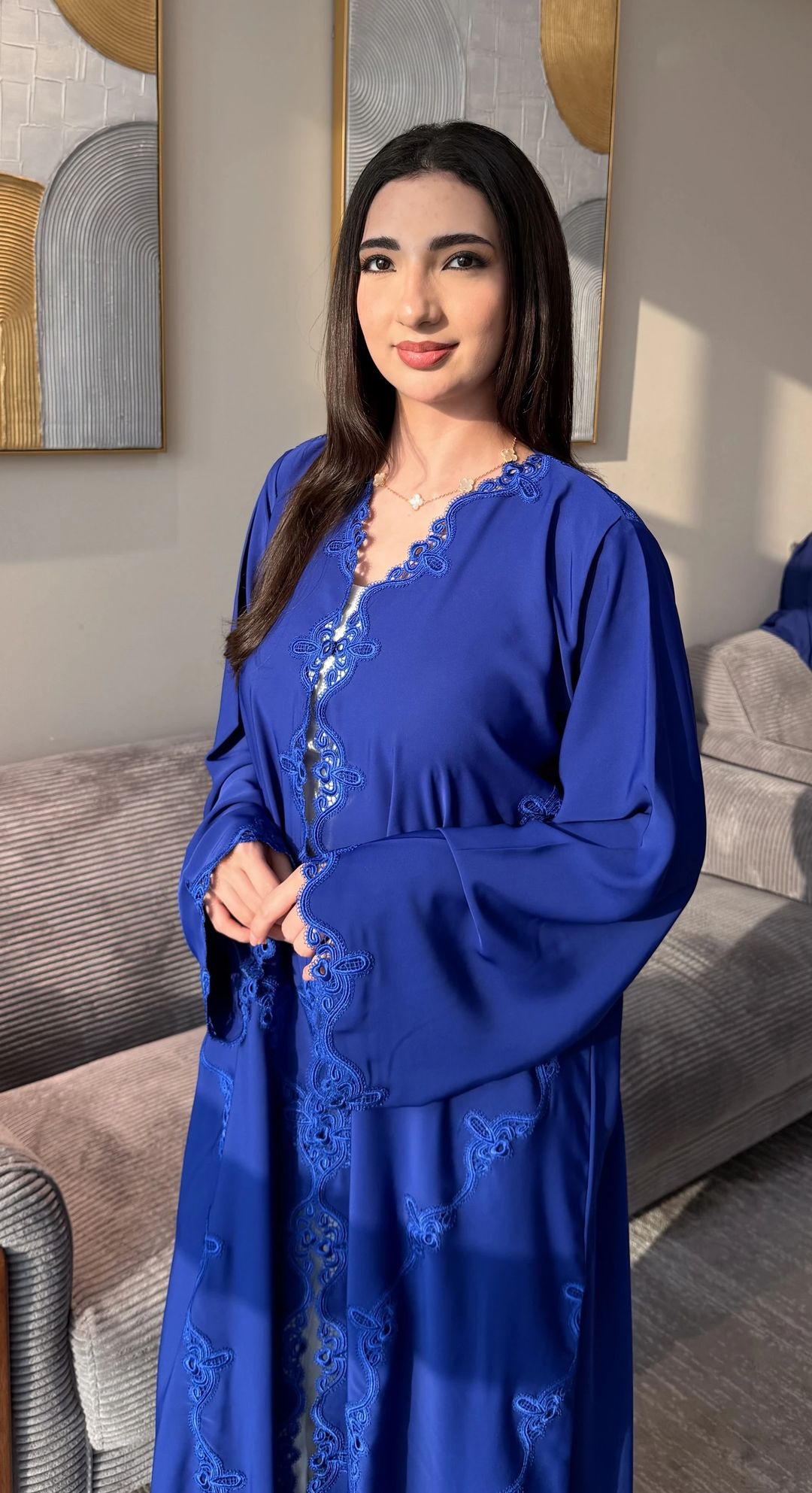 Deena Abaya Royal Blue - 1