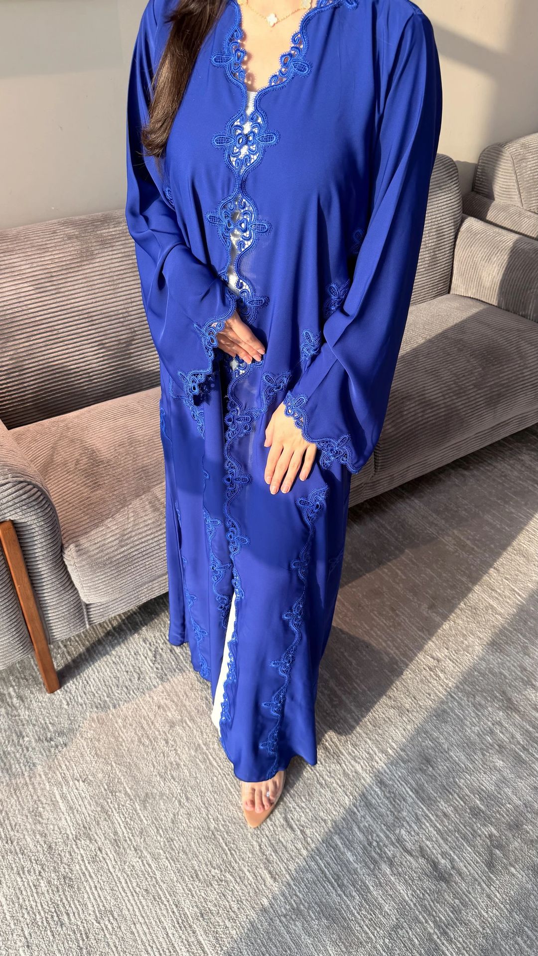 Deena Abaya Royal Blue - 2