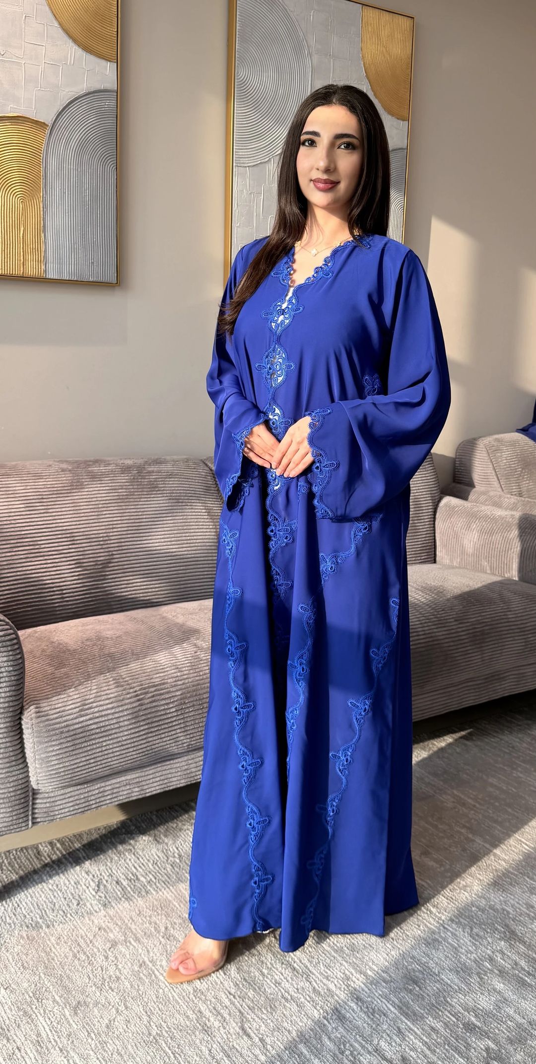 Deena Abaya Royal Blue - 3