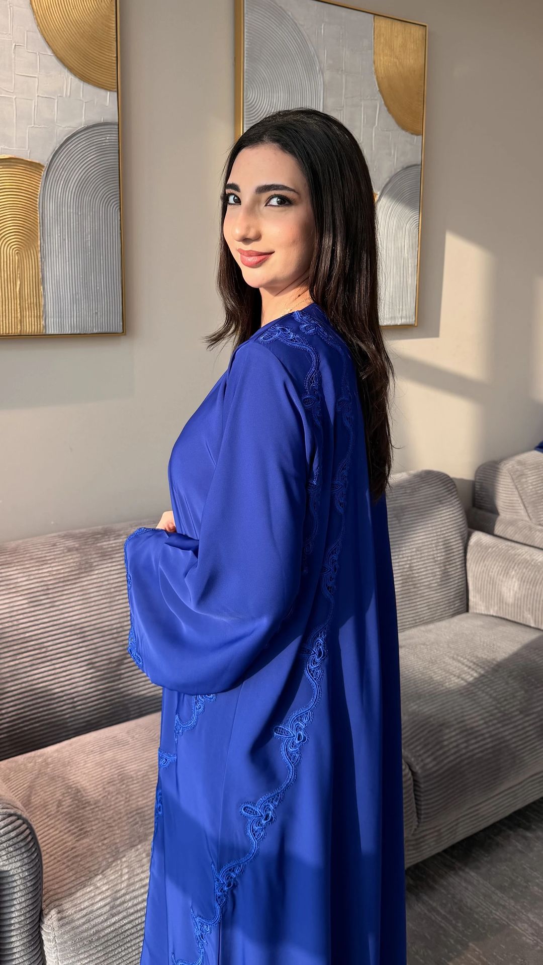 Deena Abaya Royal Blue - 4