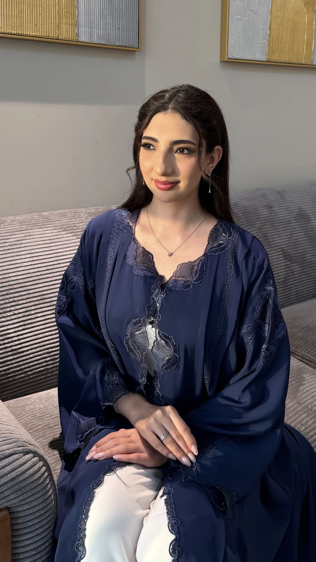 Alyazi Abaya Navy blue - 1