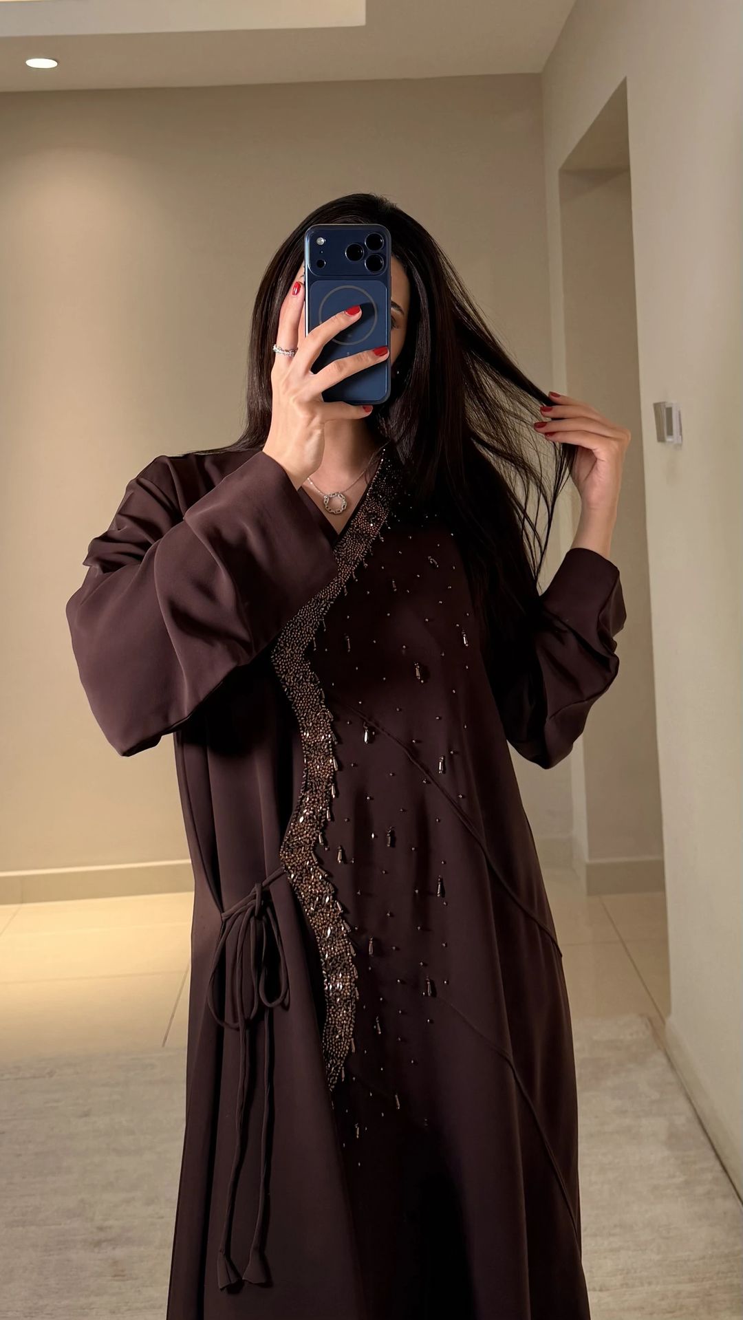 Mazna Brown Abaya - 2