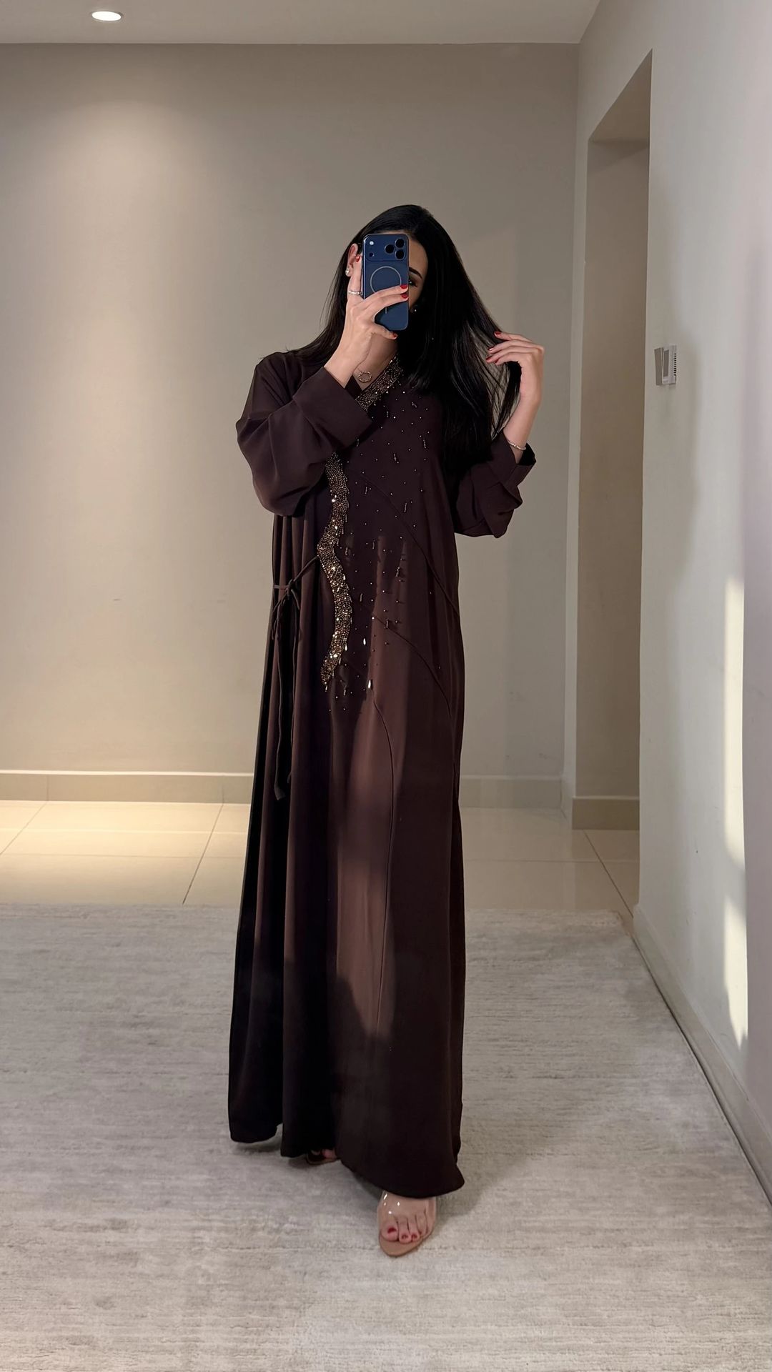 Mazna Brown Abaya - 3
