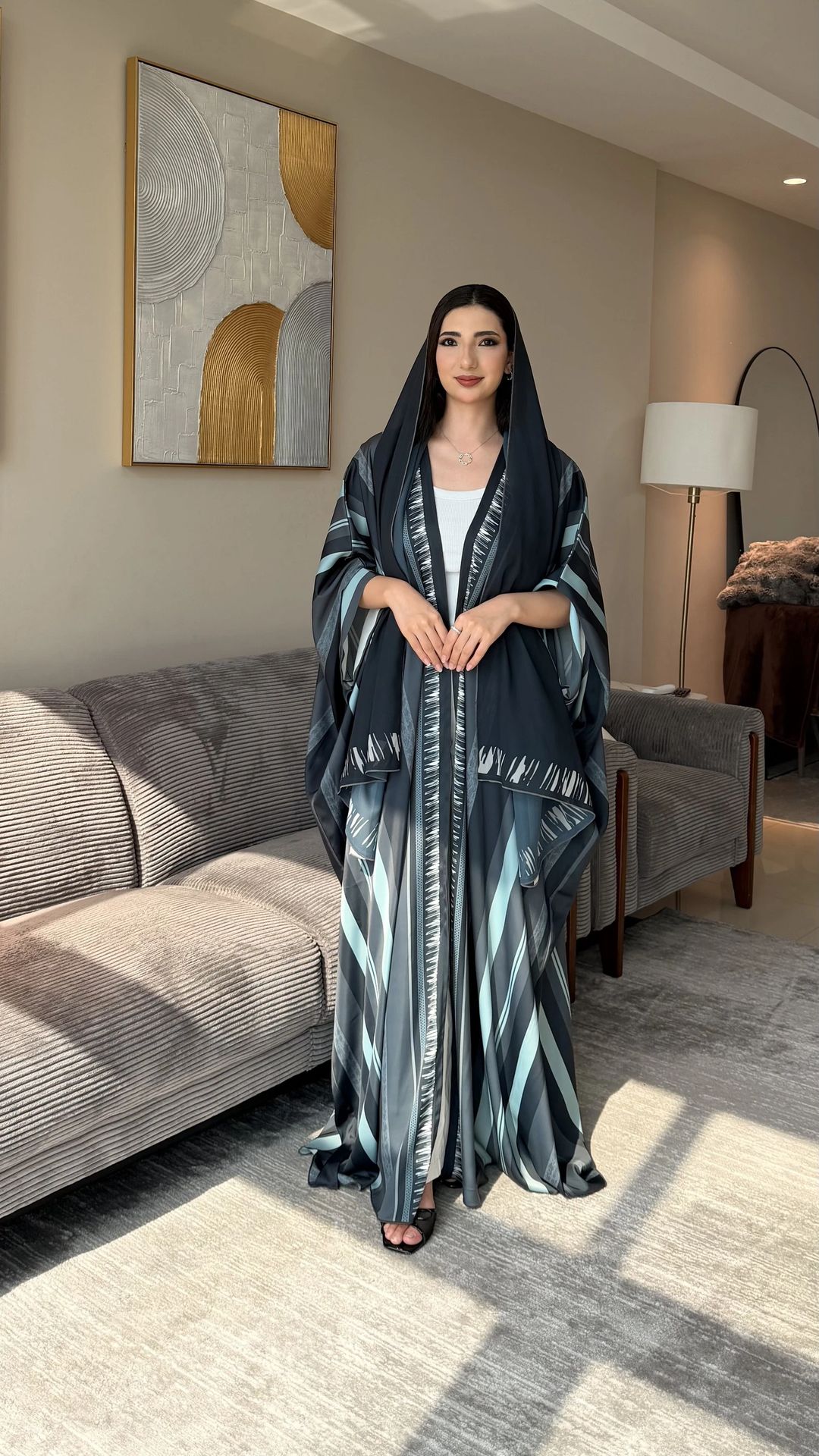 JB printed Abaya 02 - 2