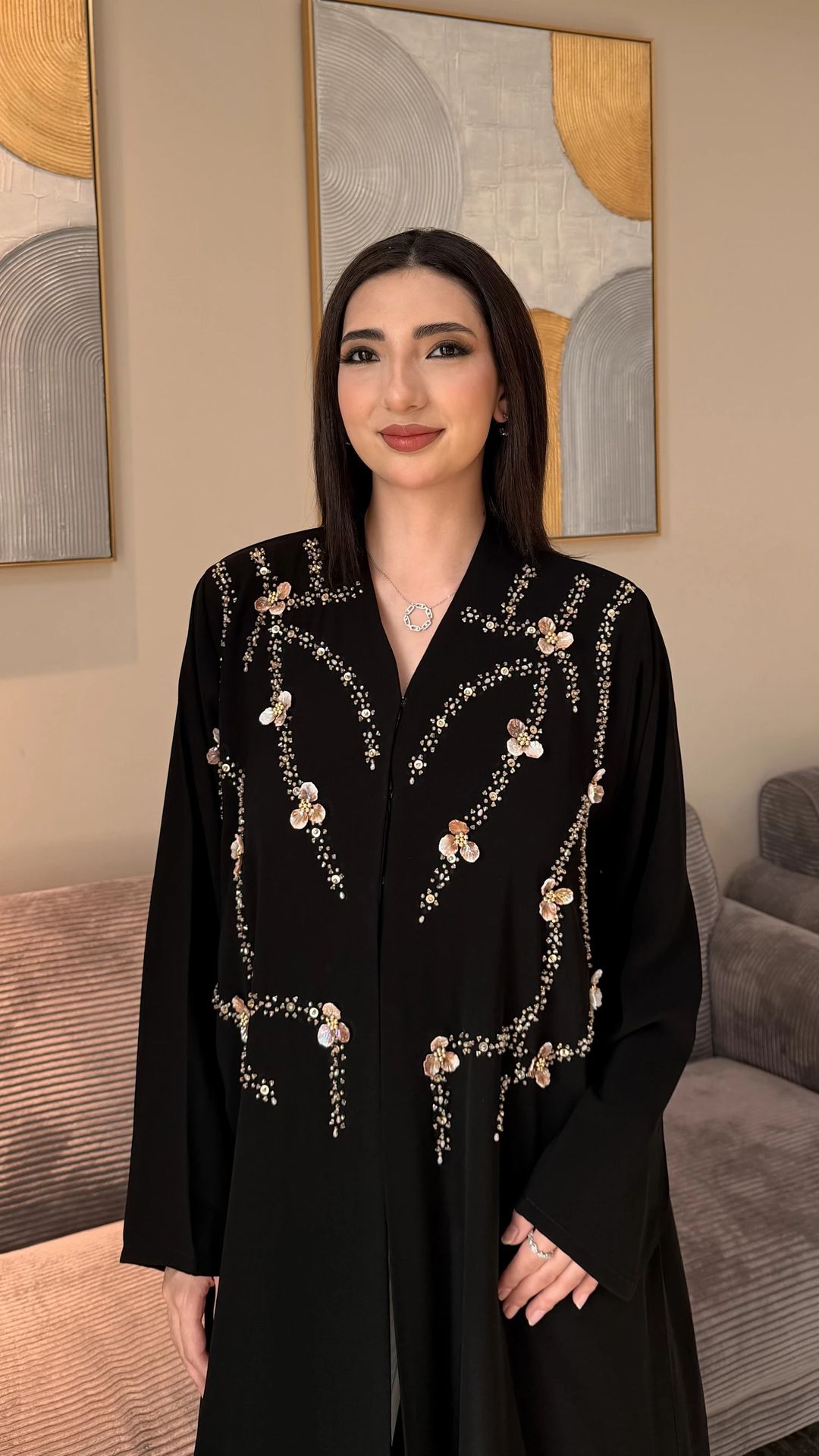 Ajmal Abaya gold - 1