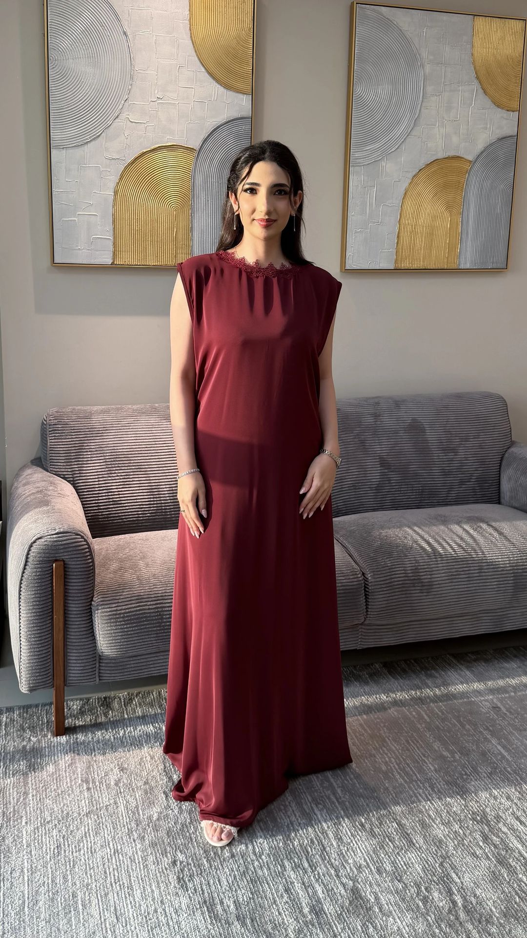 Dima Abaya Maroon - 3