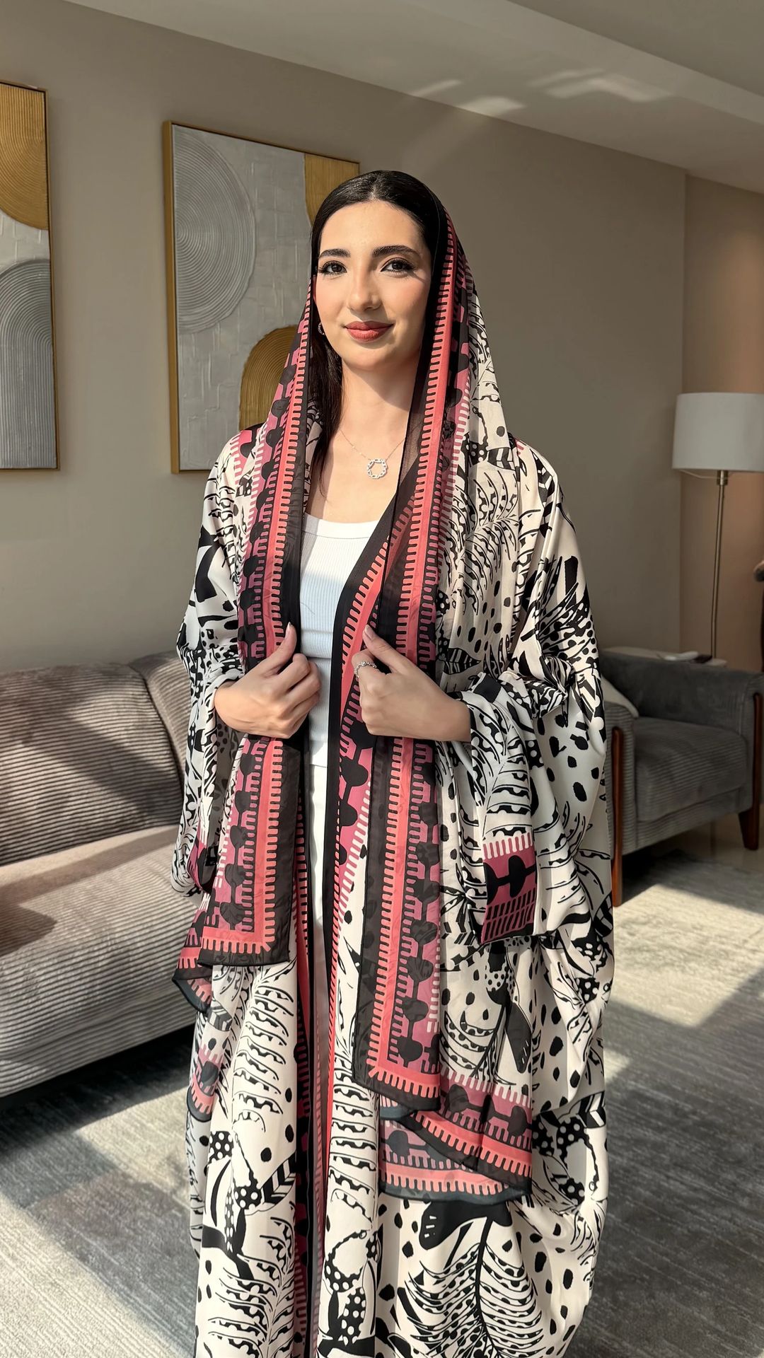 JB printed Abaya 04 - 1