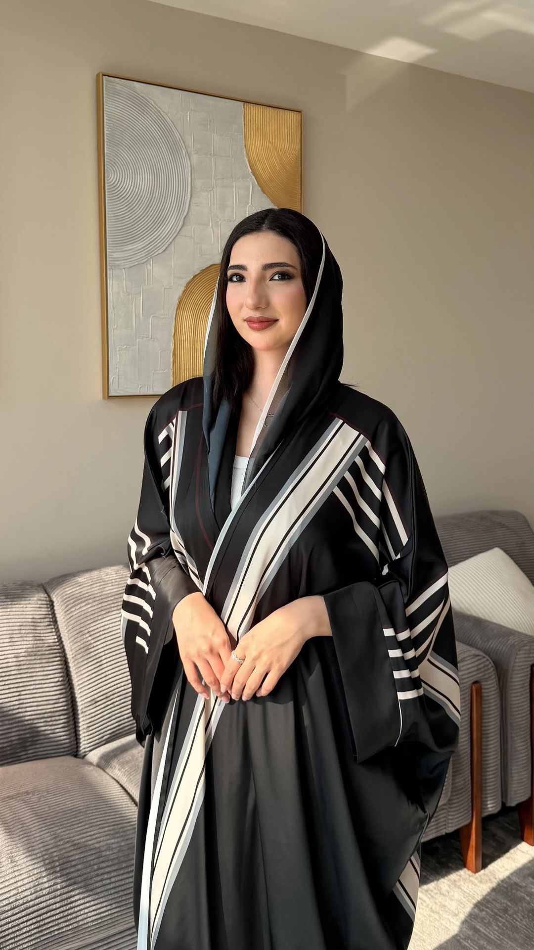 JB printed Abaya 03 - 1