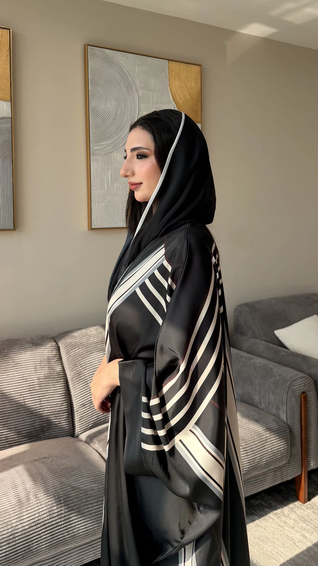JB printed Abaya 03 - 3