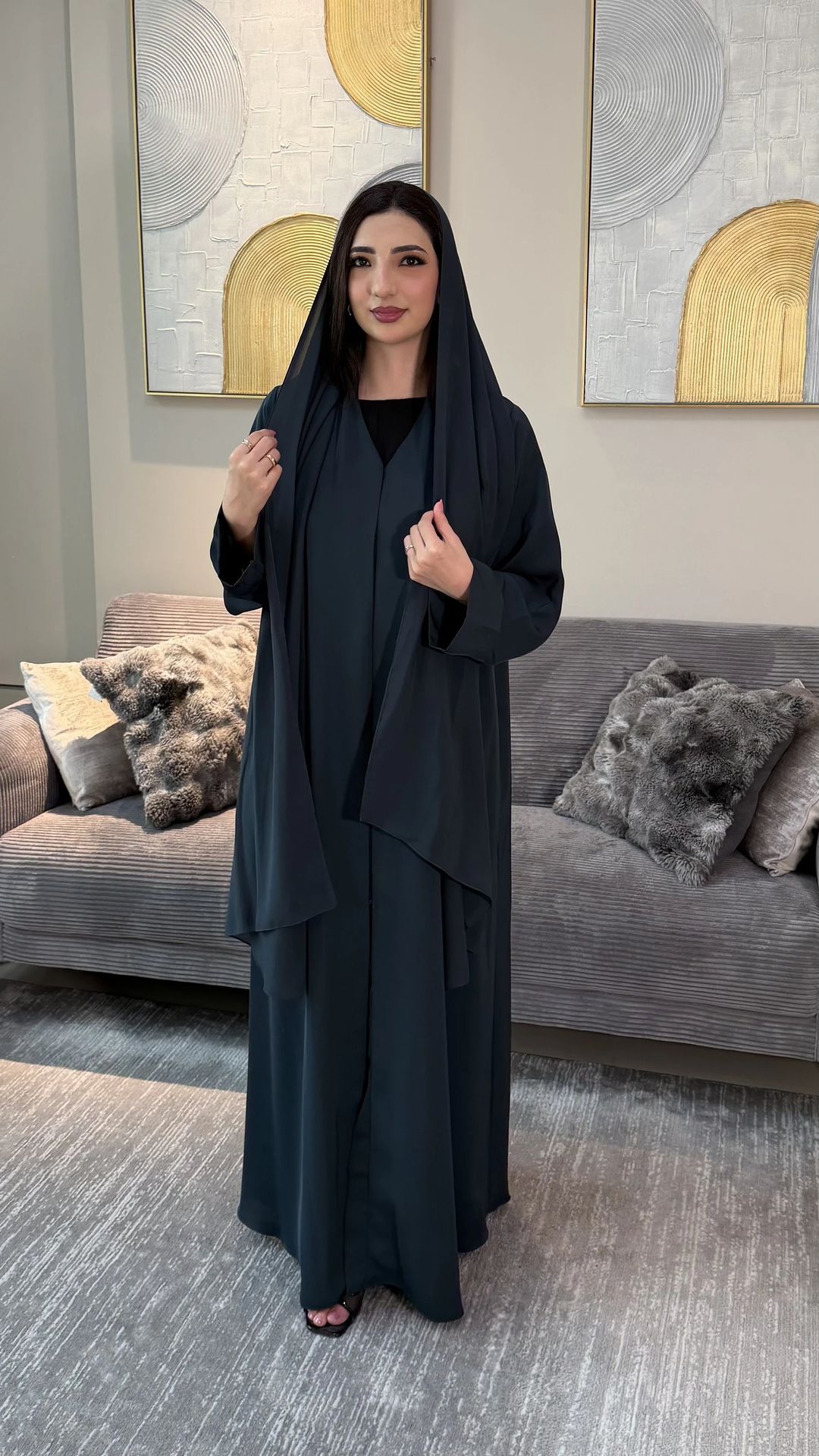 Aflah abaya Dark Green - 2