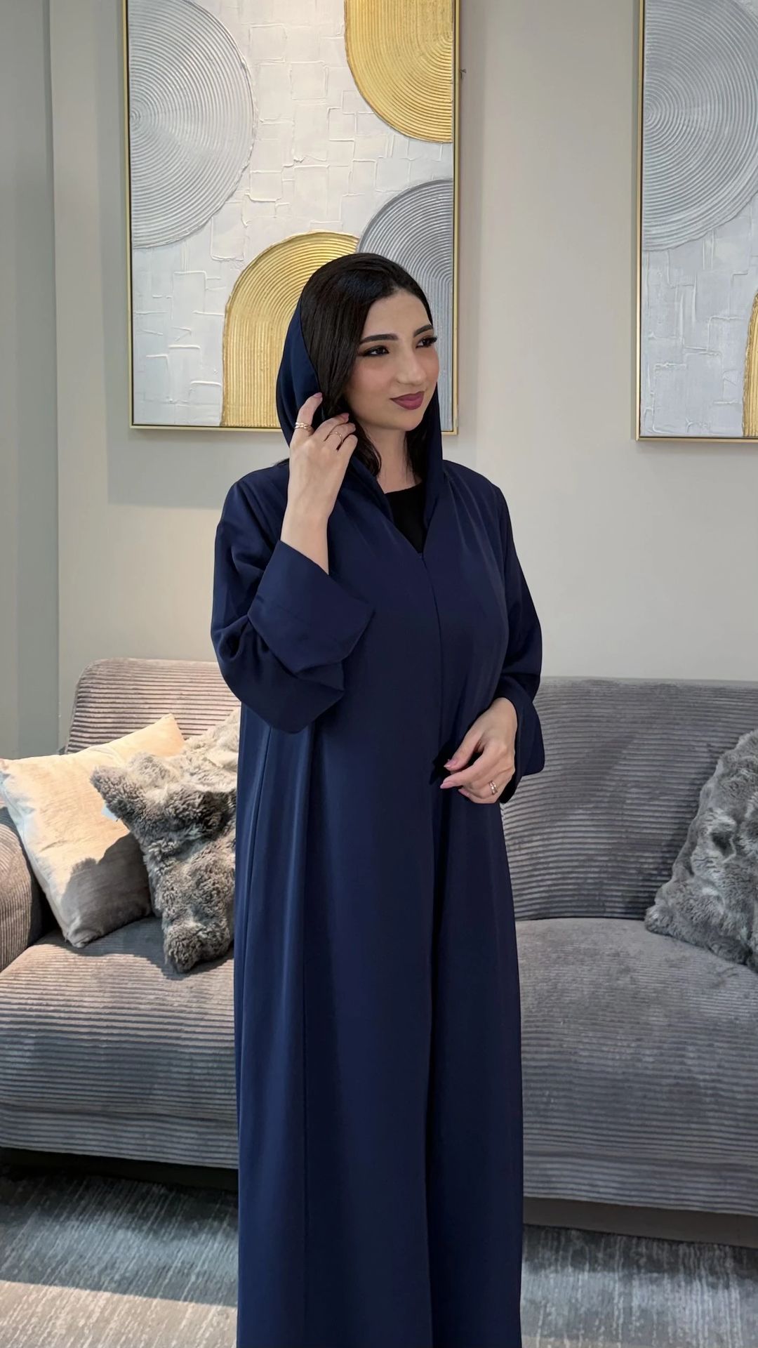 Aflah abaya Navy Blue - 1