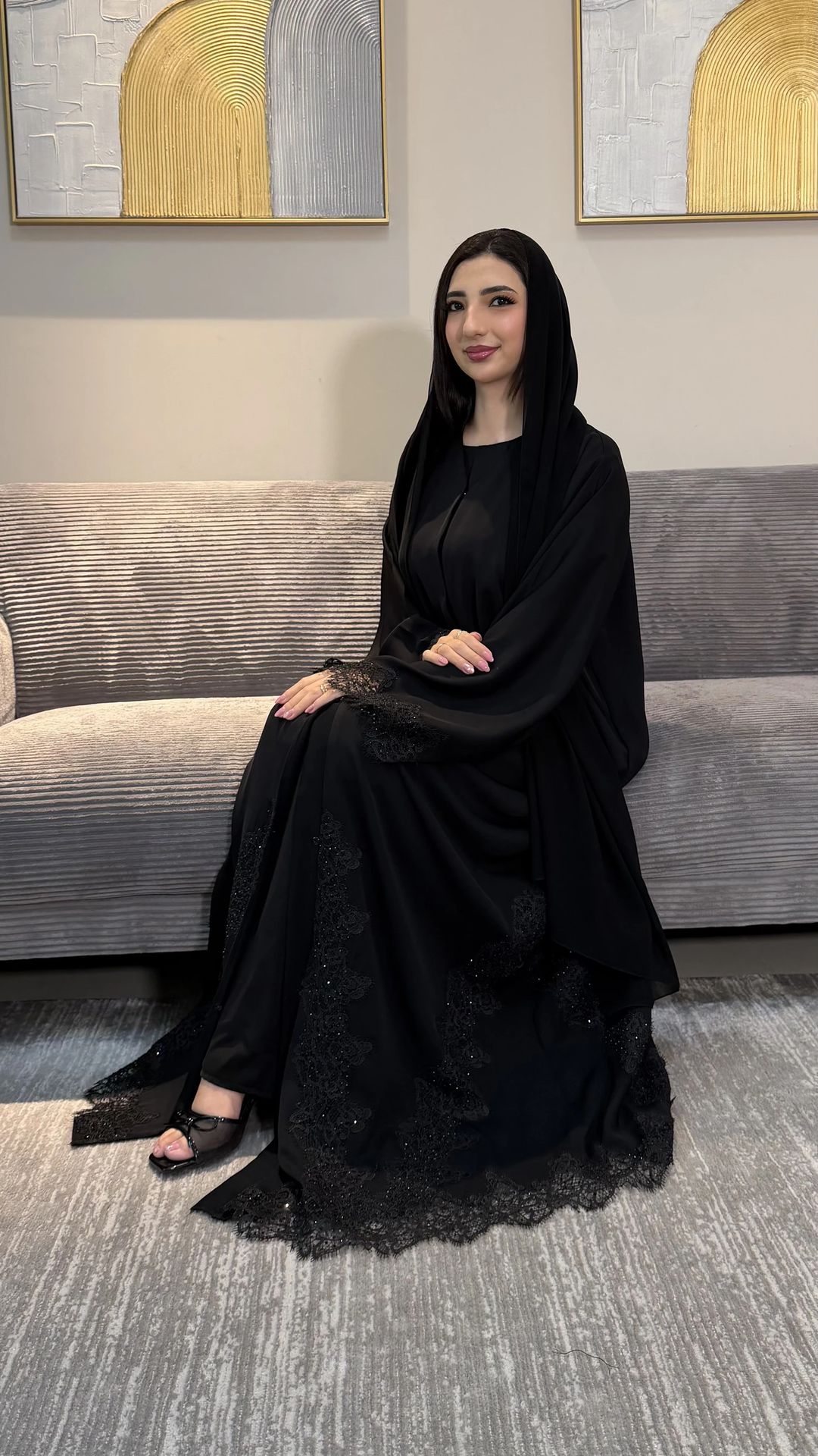 Hamda abaya black - 1