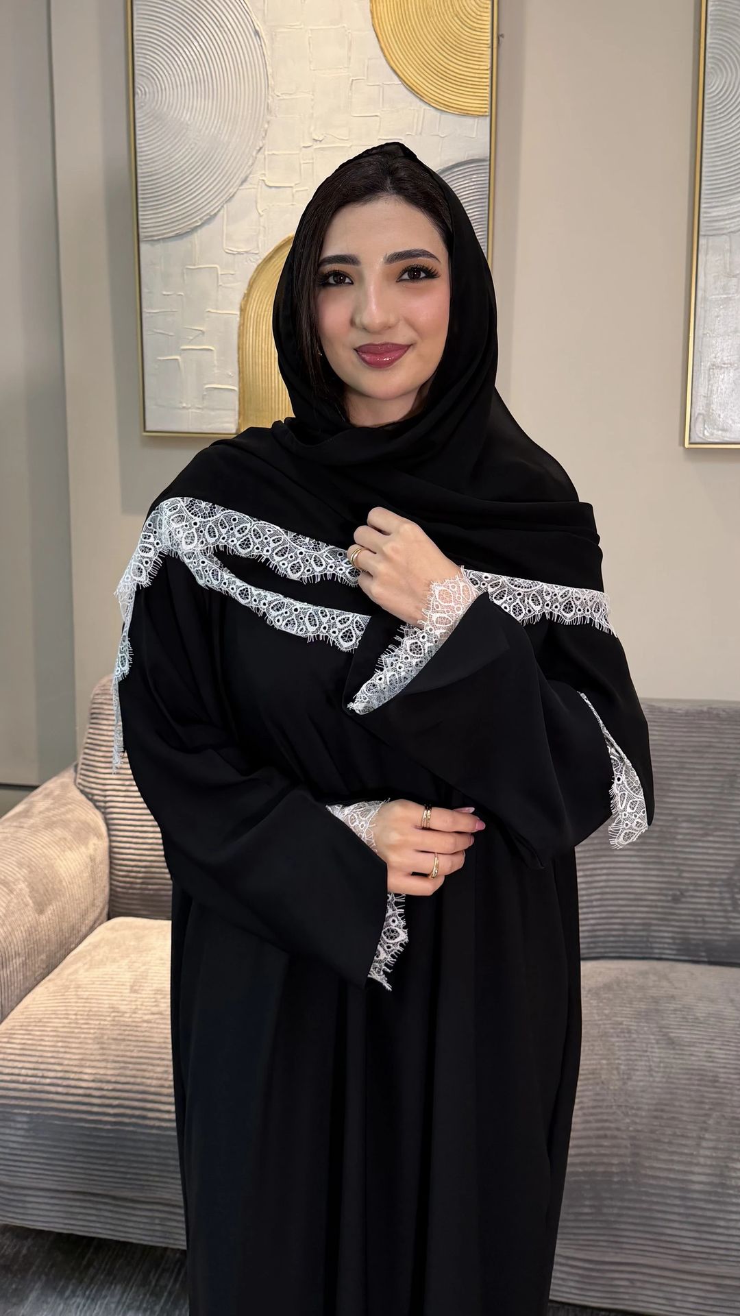 Abhar closed abaya Black | closed - 1