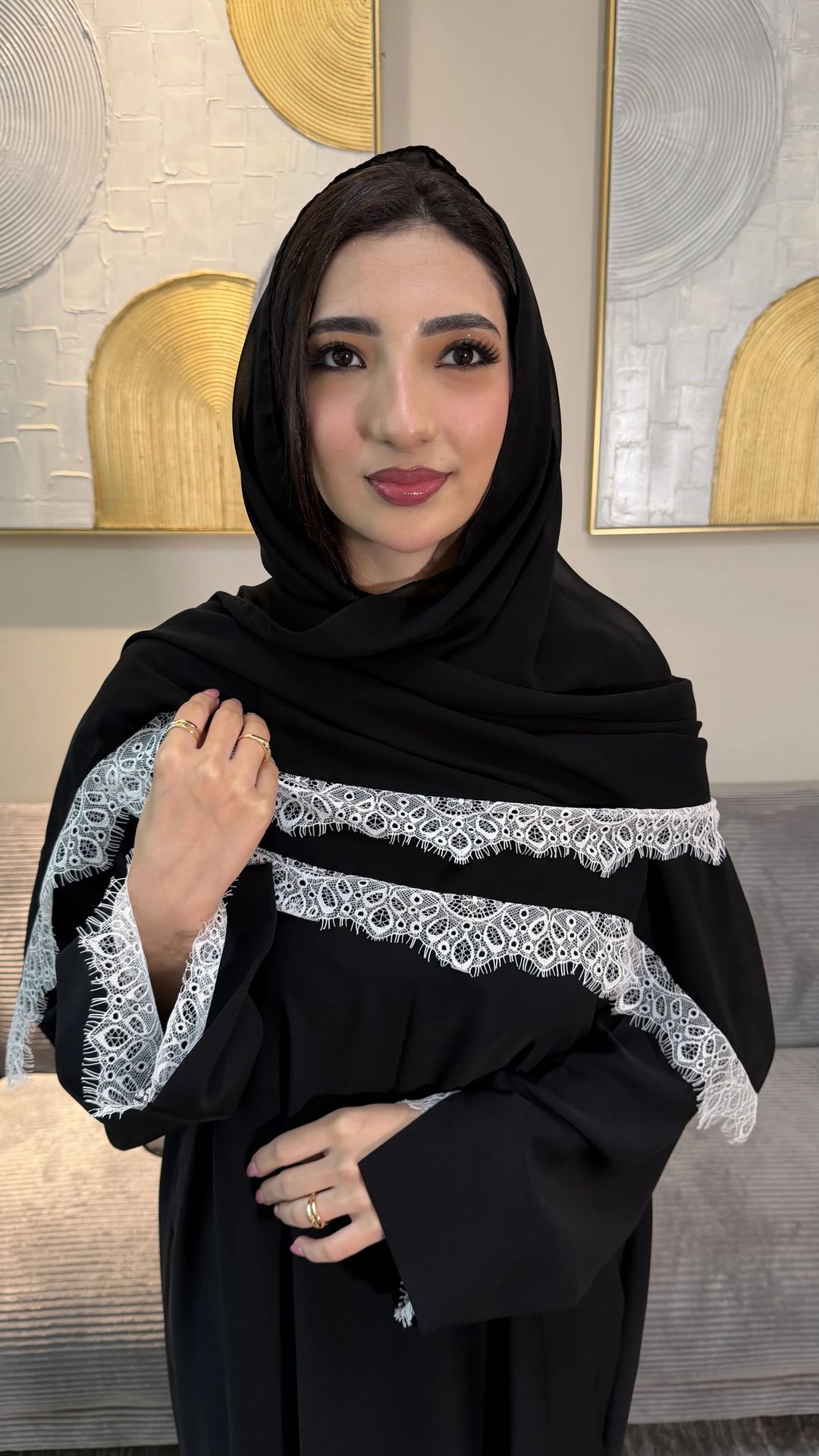 Abhar closed abaya Black | closed - 2