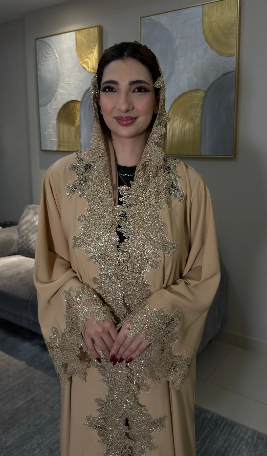 Mayada abaya beige - 1