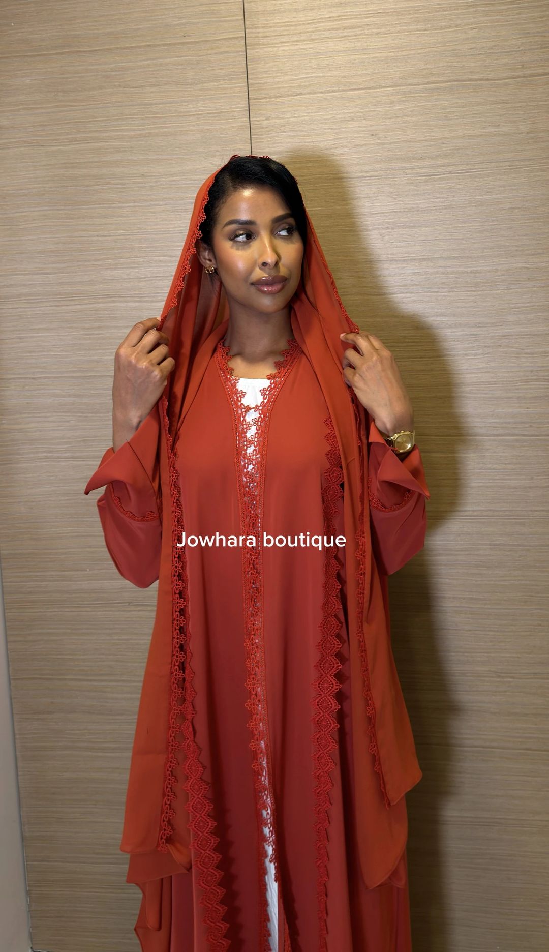 Samara  Abaya Orange - 1