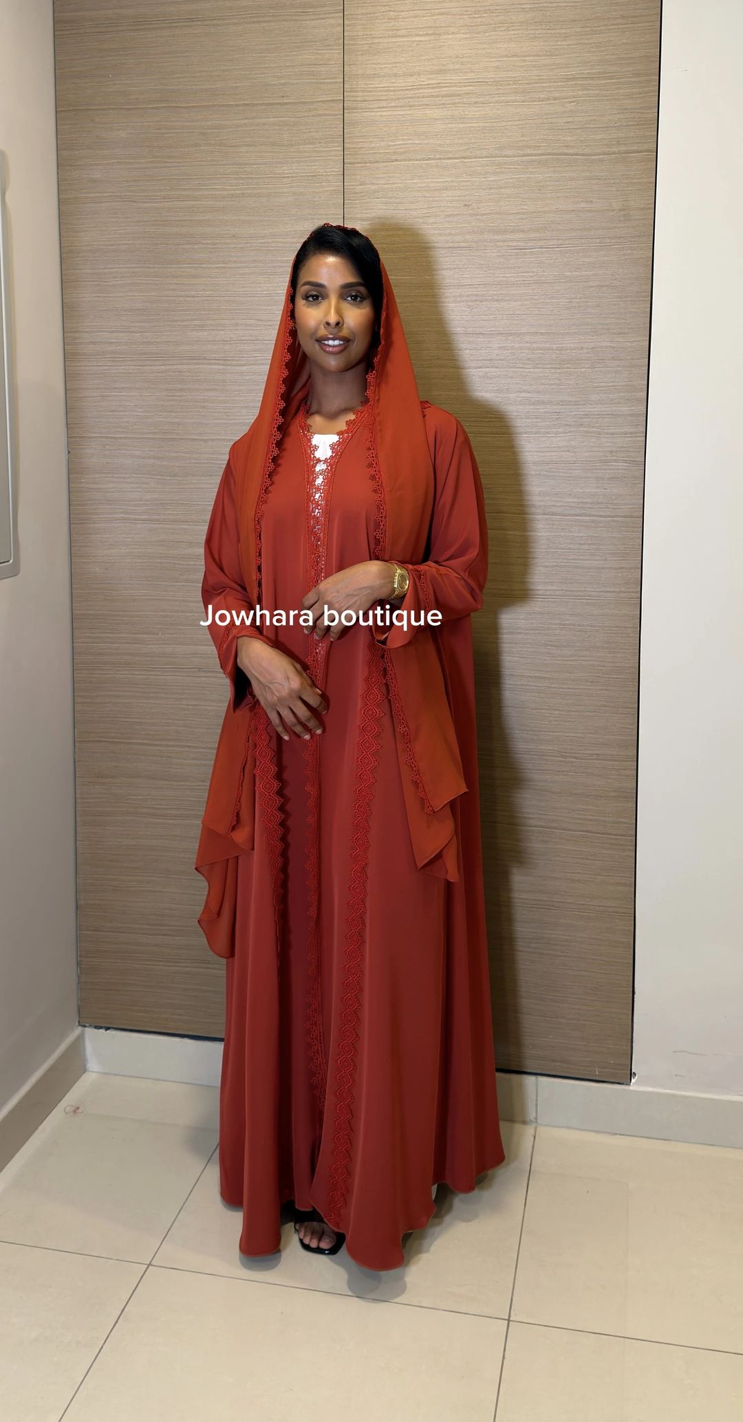 Samara  Abaya Orange - 2