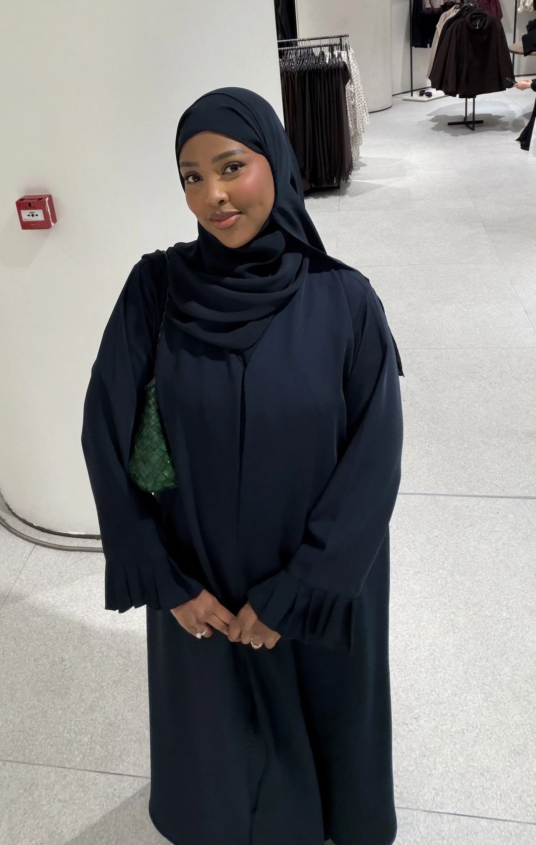 Baxsan abaya dark blue teal - 3
