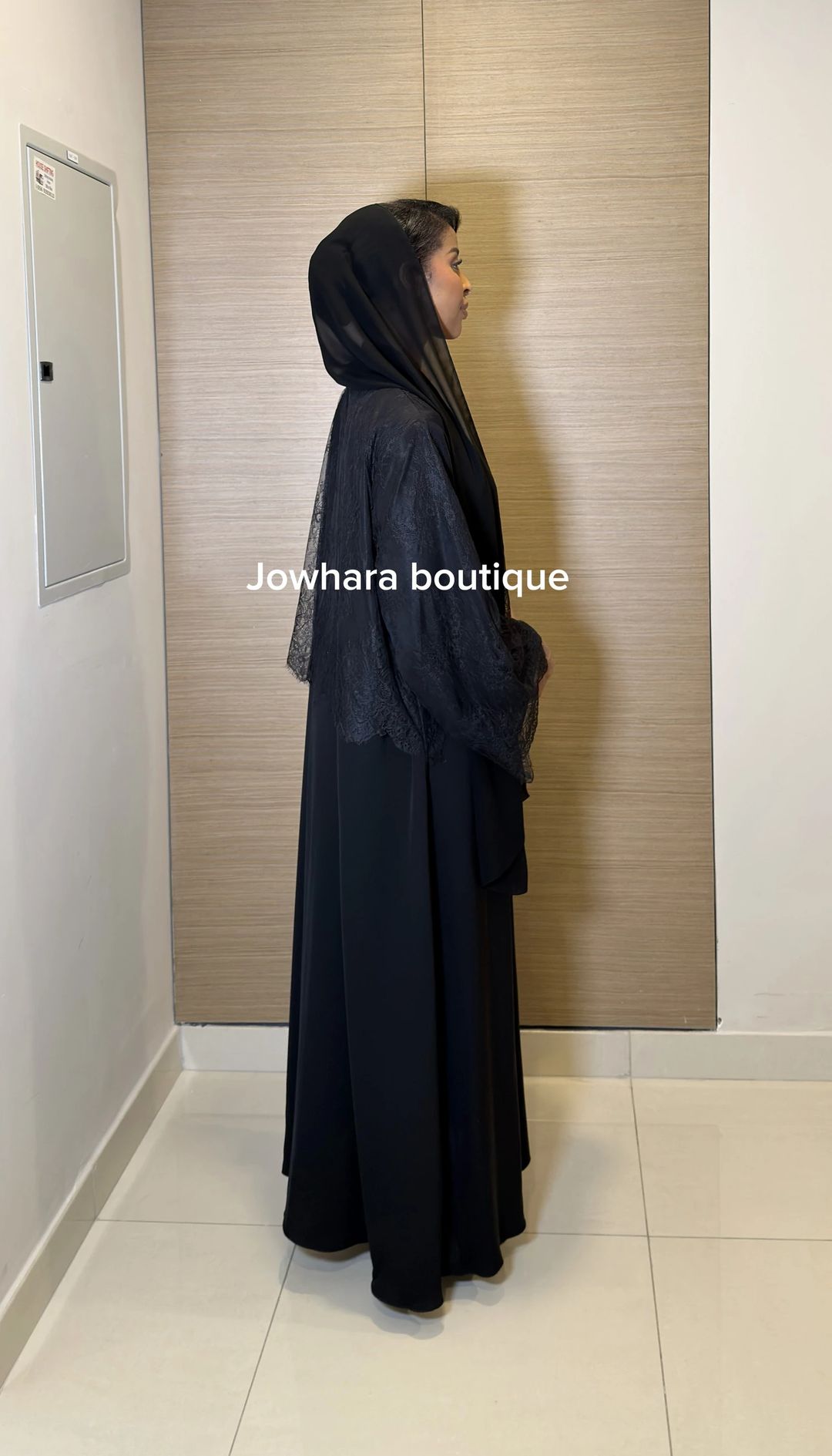 Bassama lace abaya black - 2