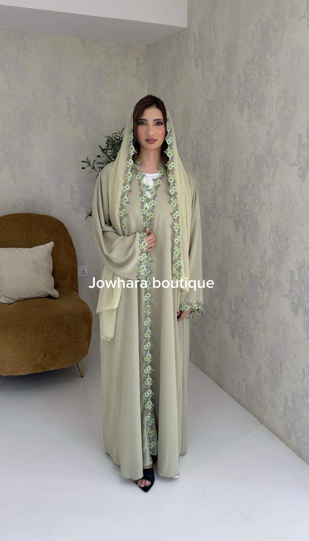 Alayaa Abaya matcha - 2