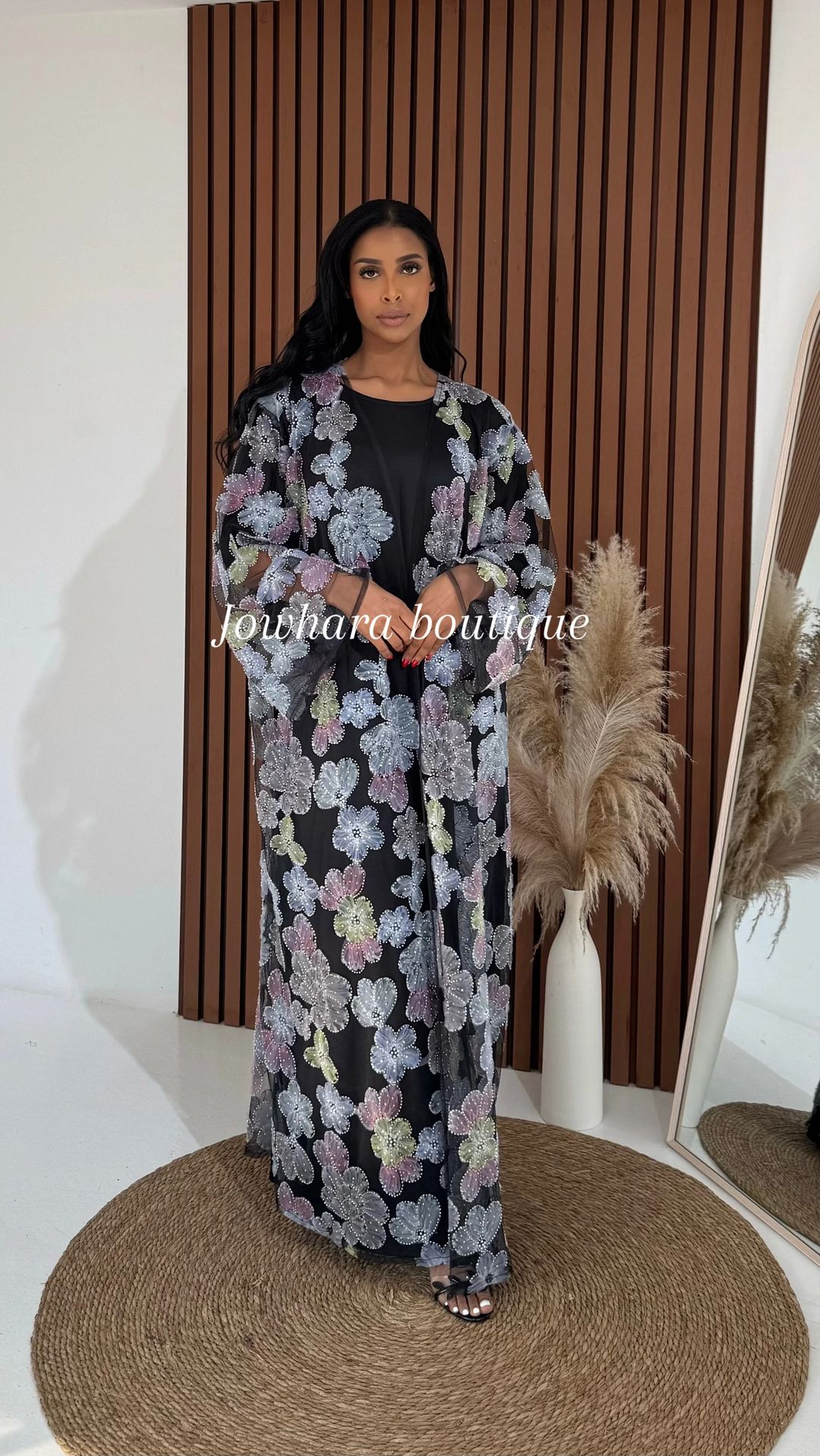 Ameera Black /Purple Abaya - 2