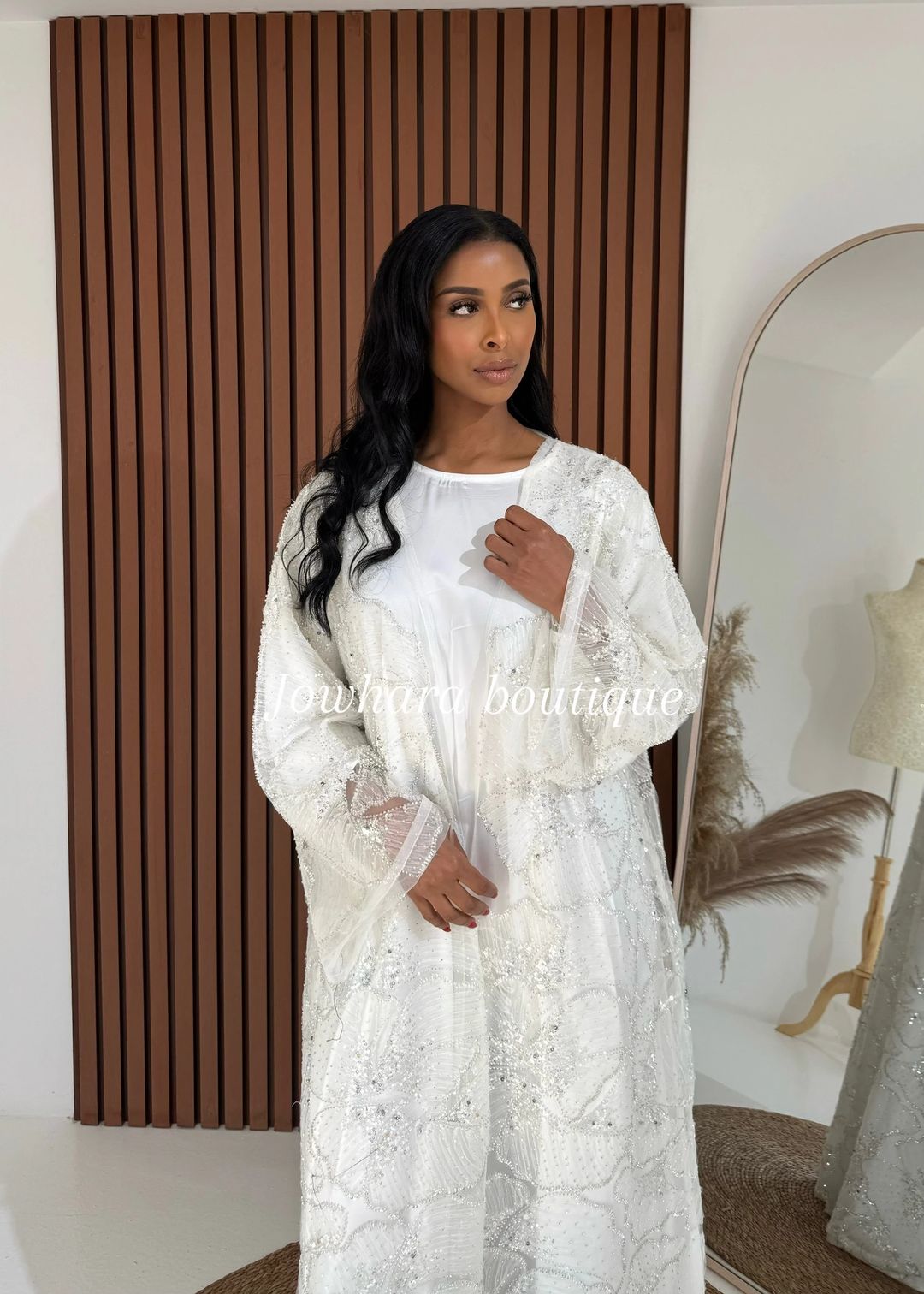 Ameera white Abaya - 1