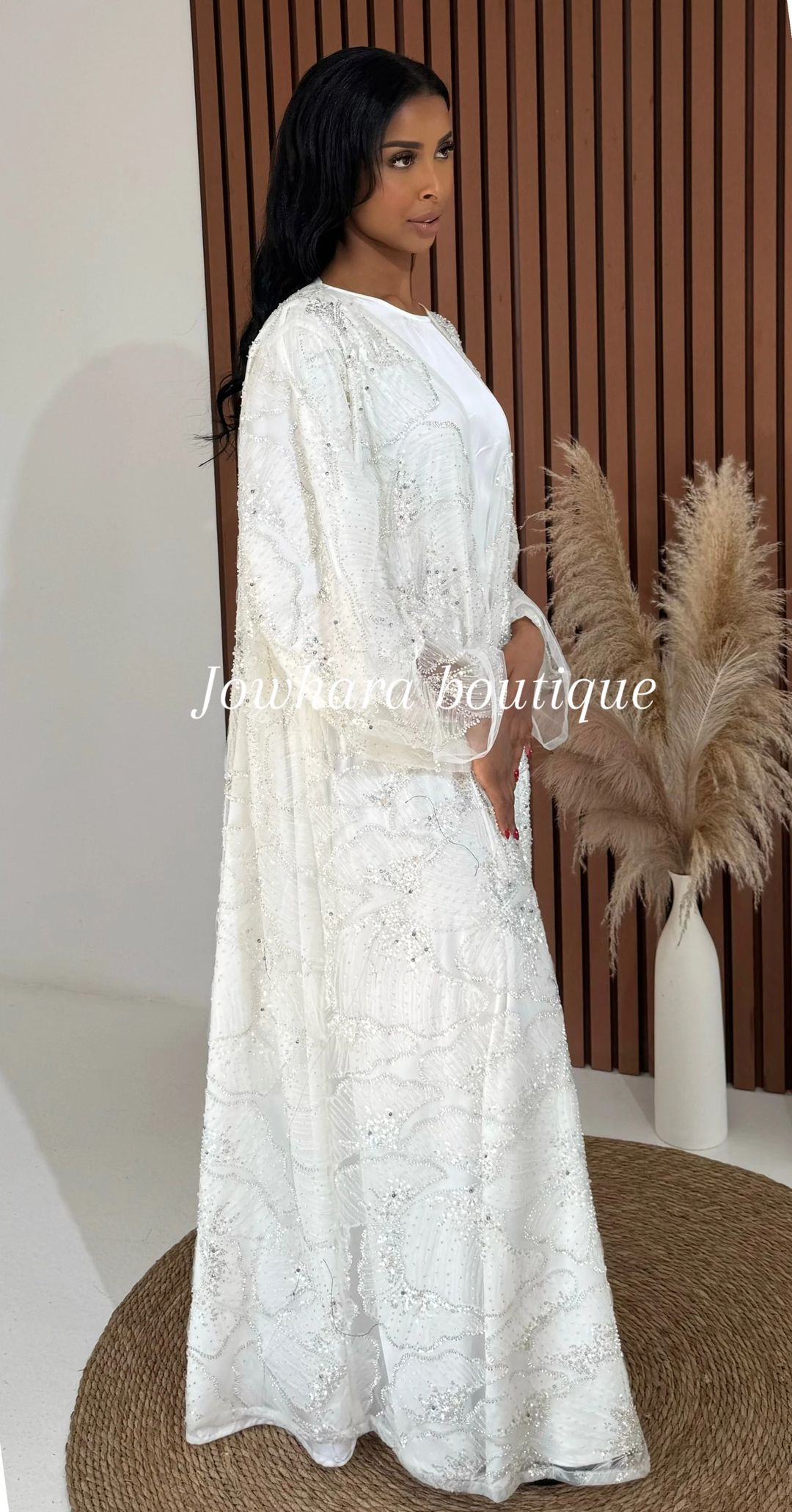 Ameera white Abaya - 2