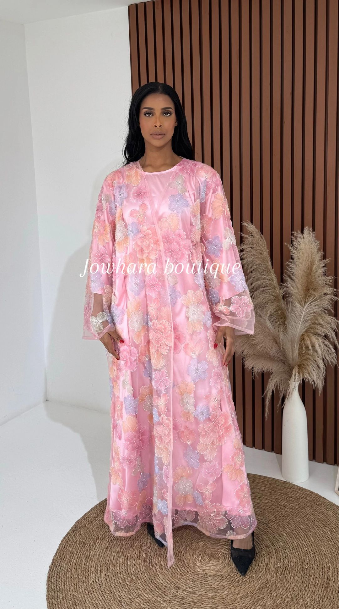 Ameera Pink Abaya - 3