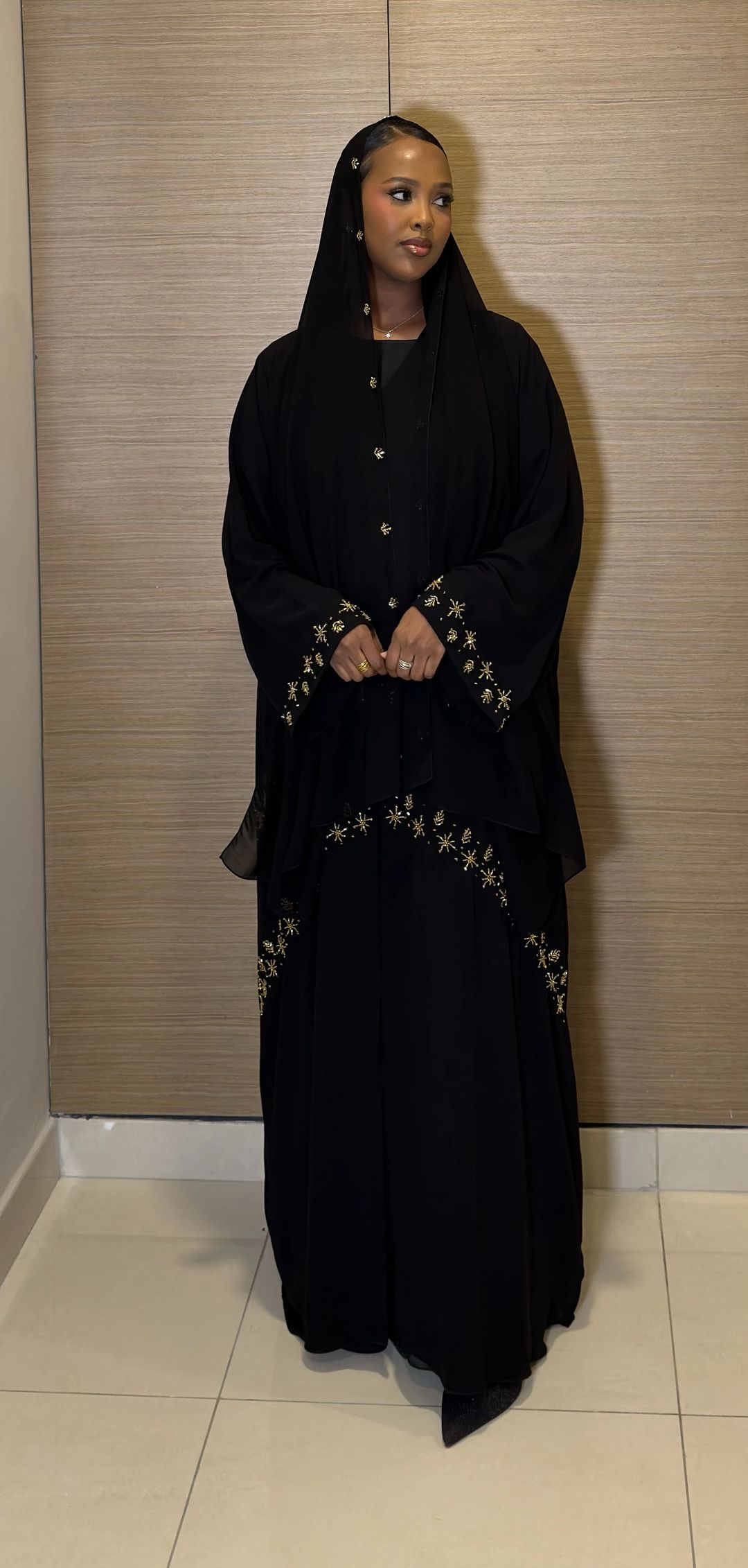 Ibtisaam black double chiffon - 3