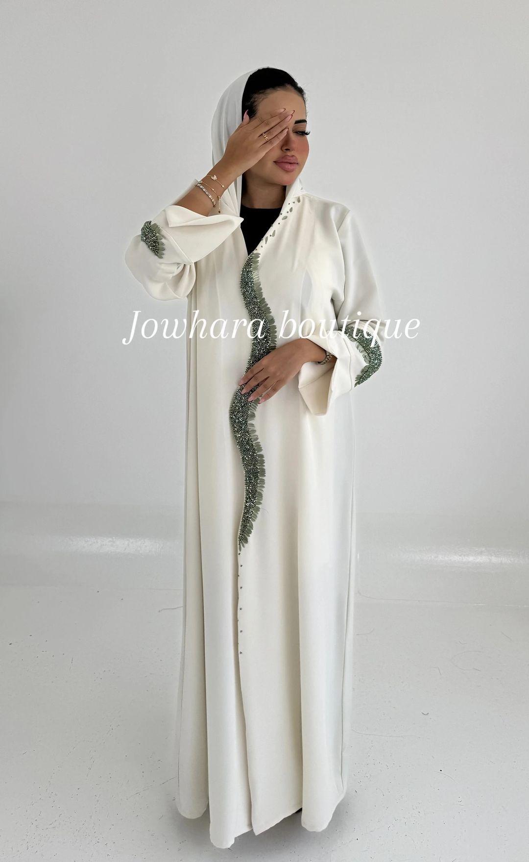 Nisa abaya off white - 2