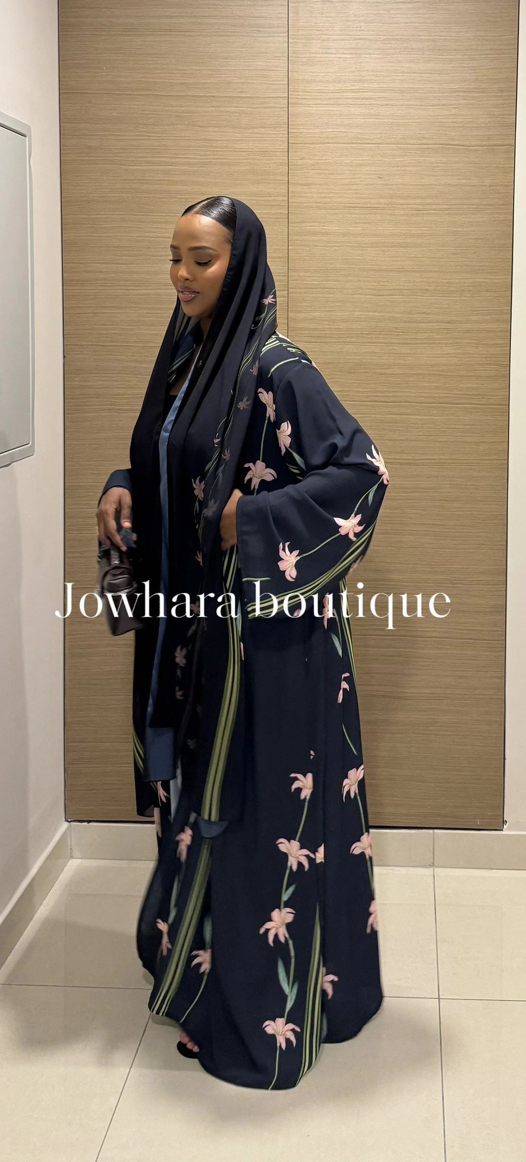 Aisha collection Printed Abaya 03 - 2