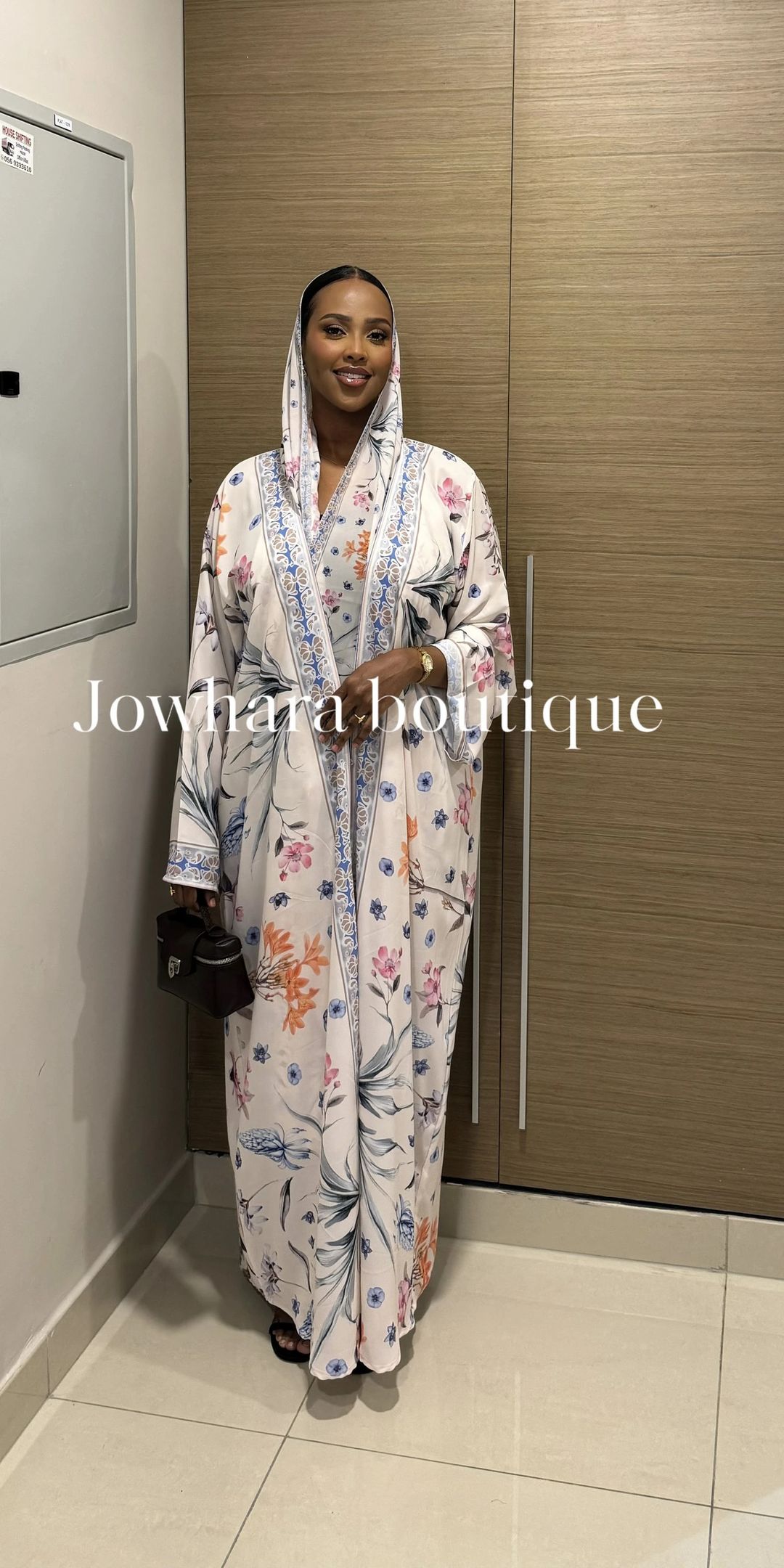 Aisha collection Printed Abaya 02 - 1