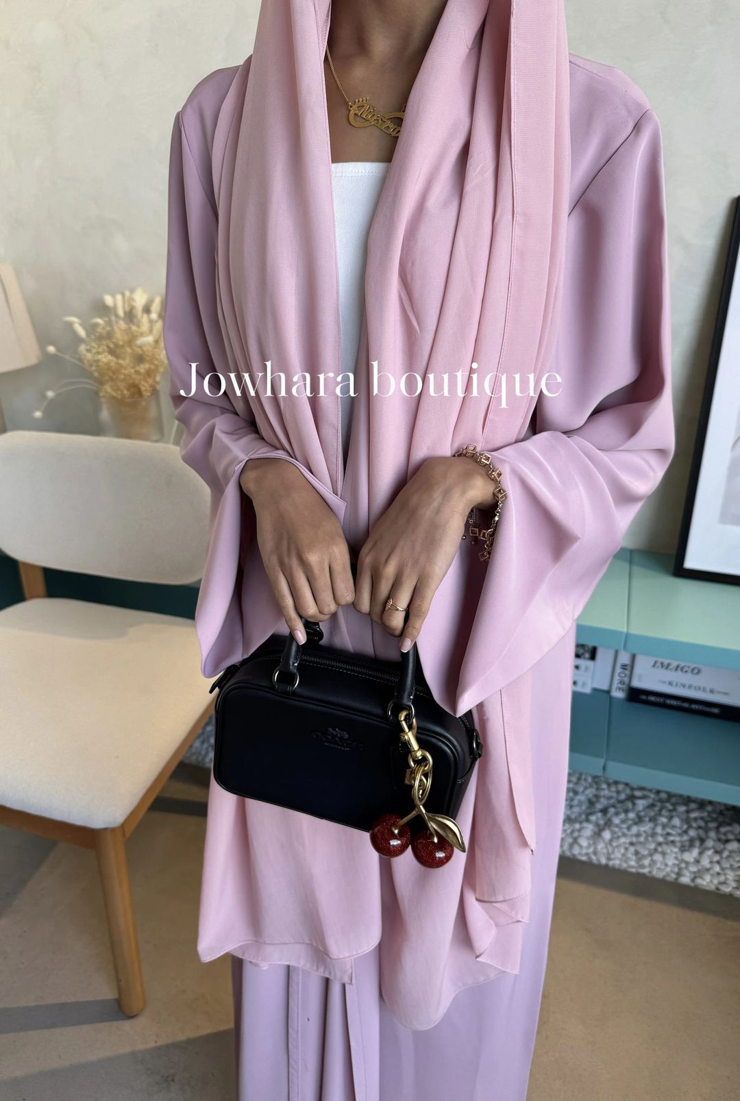 Suban Abaya color pastel pink - 2