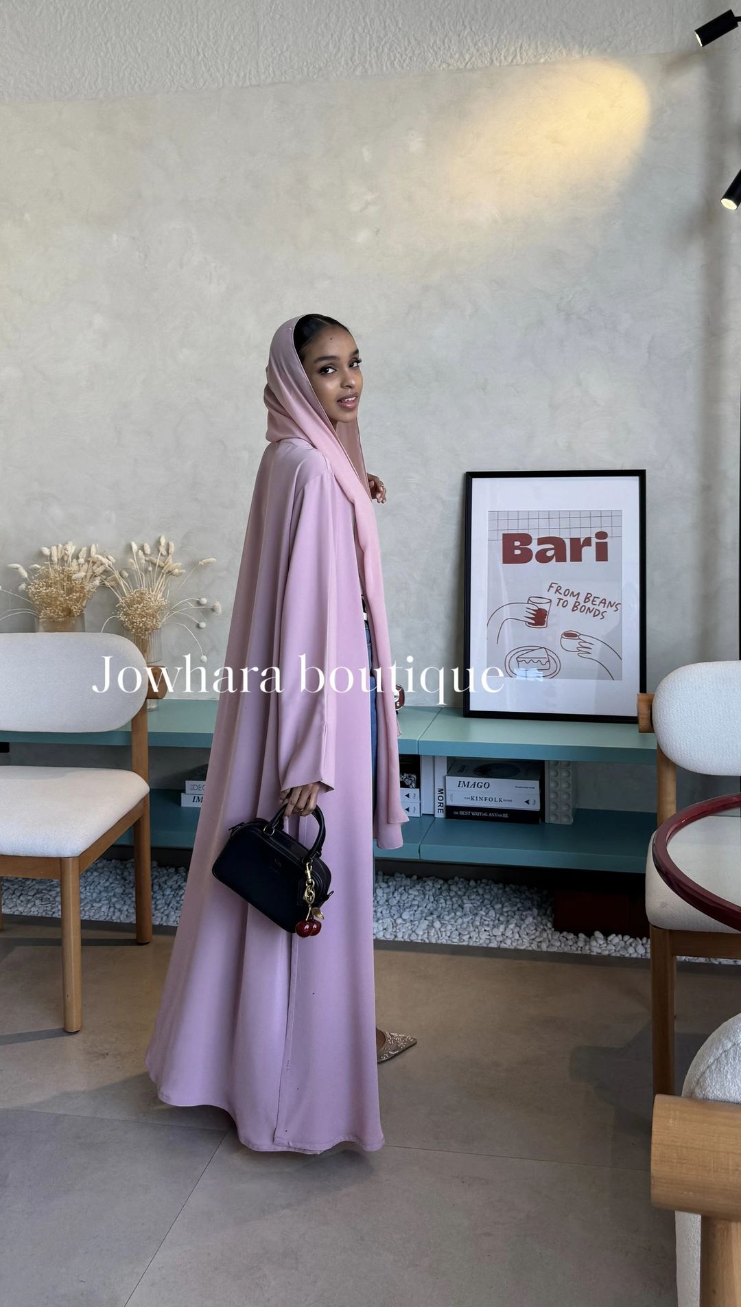Suban Abaya color pastel pink - 3