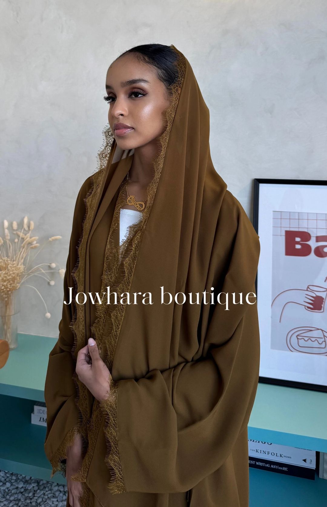 Nawal Abaya color  Dark Gold - 1
