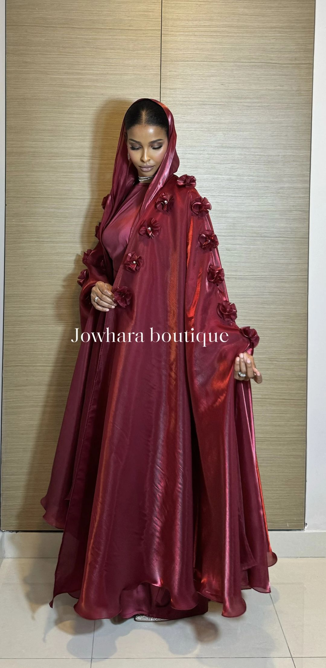 Ubax Abaya Burgundy - 2