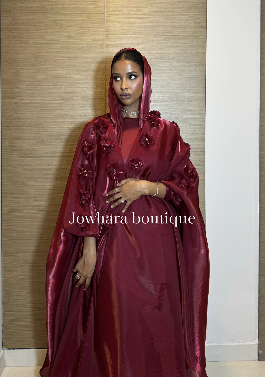 Ubax Abaya Burgundy - 3