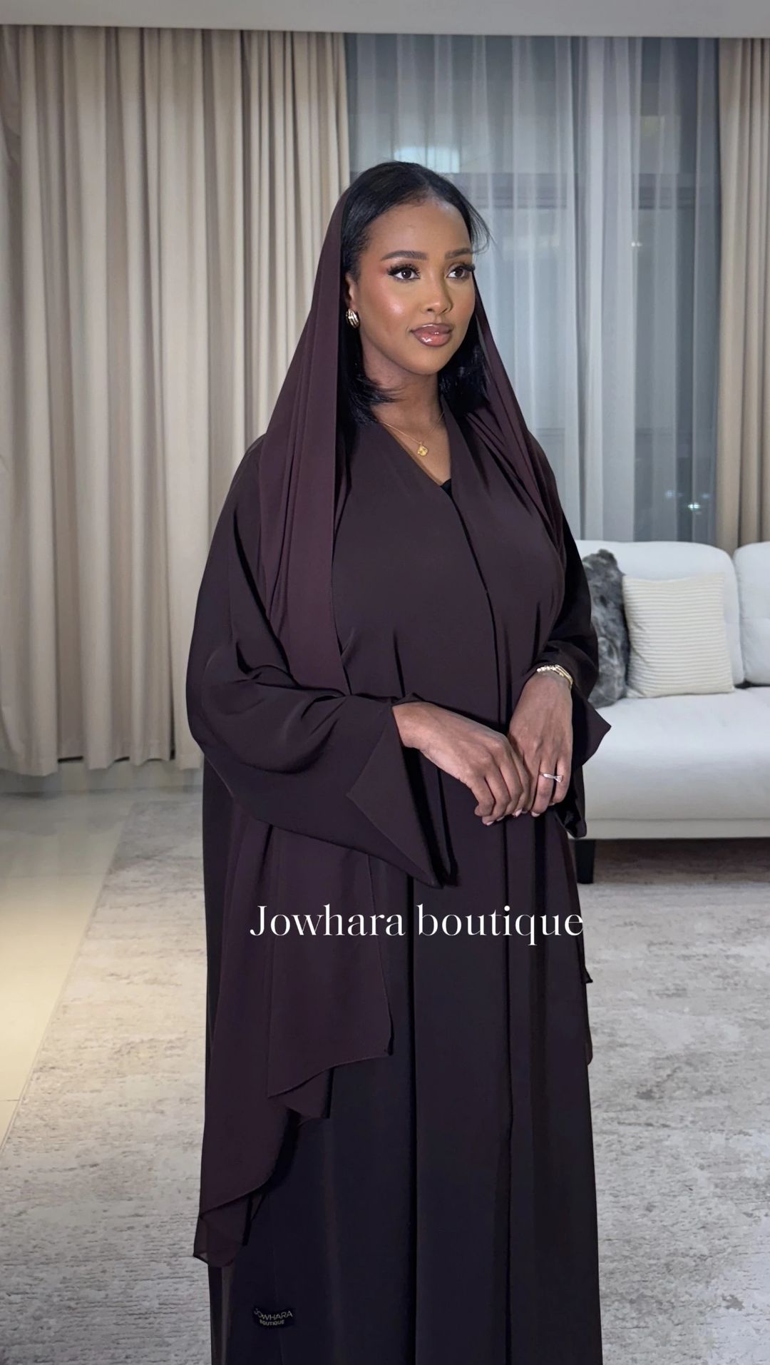 Najah Abaya Dark Cherry - 3