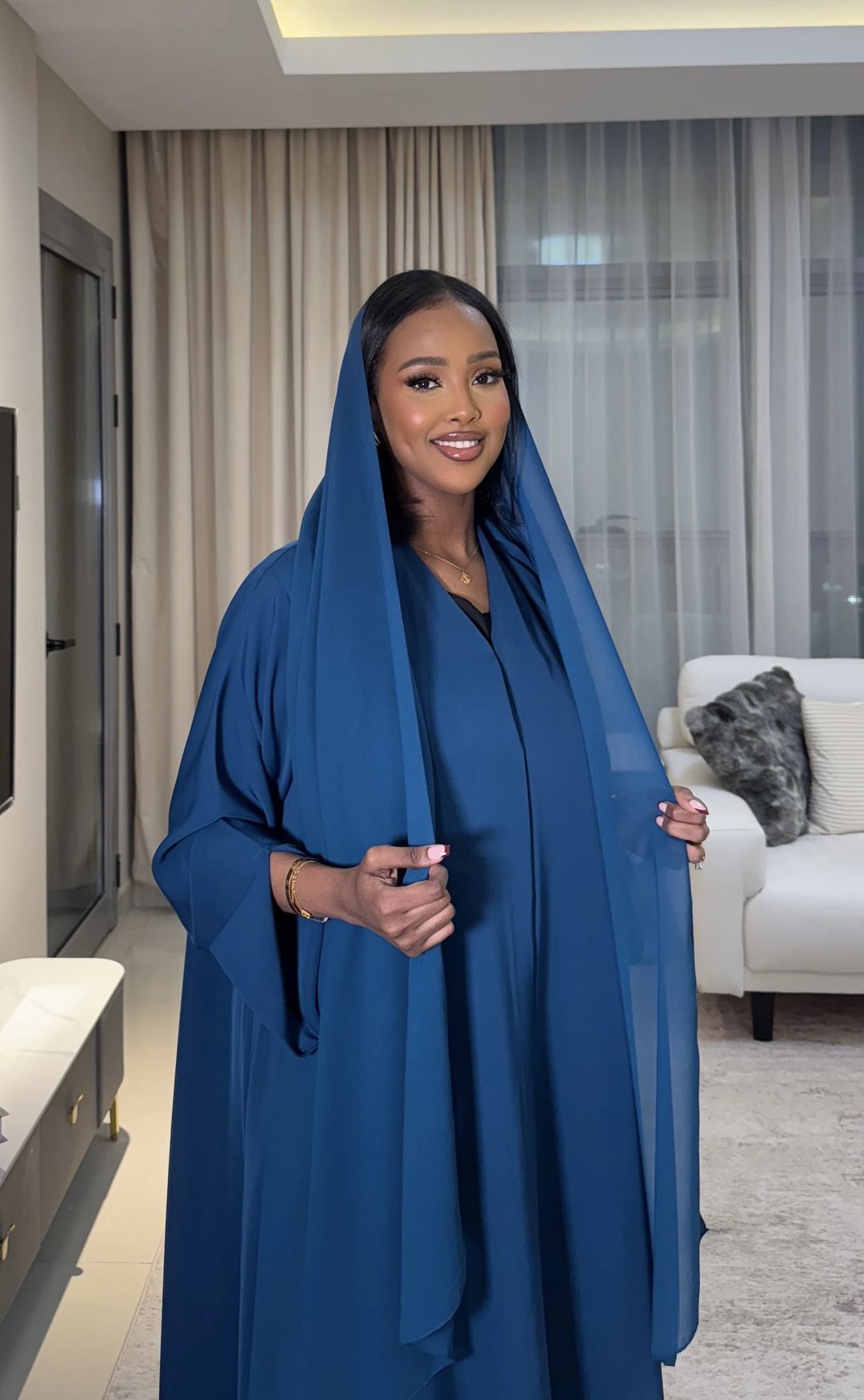 Najah Abaya Teal - 1