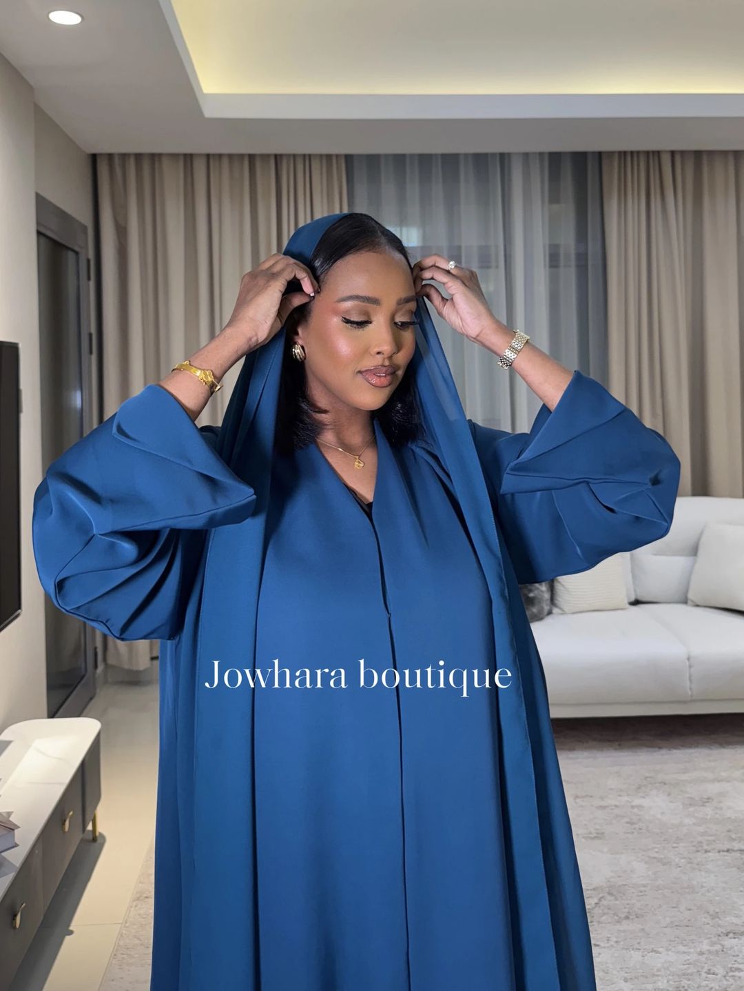 Najah Abaya Teal - 3