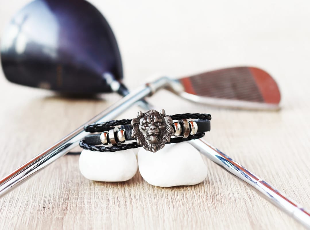 The Lion King, Stainless Steel _ Leather Hand Crafted Bracelet - 1