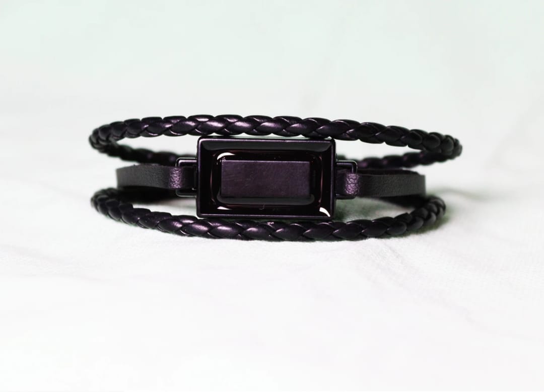 Stainless Steel Wrap Bracelet Leather Modern Hand Crafted Chains - 1