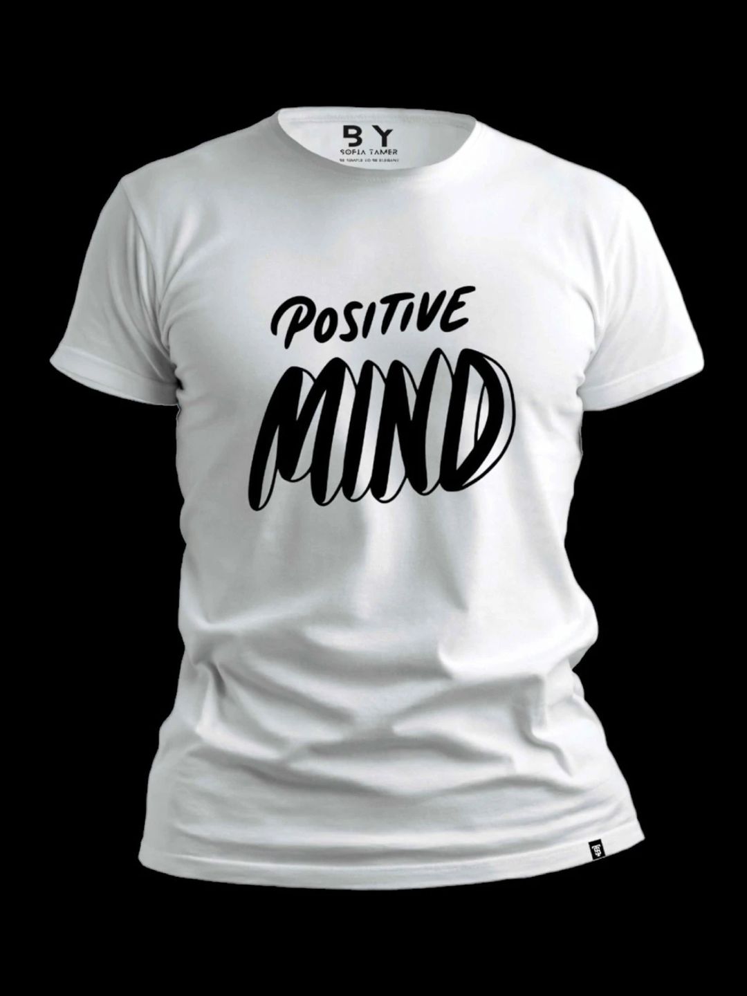 Positive Mind Design T Shirt-White - 1