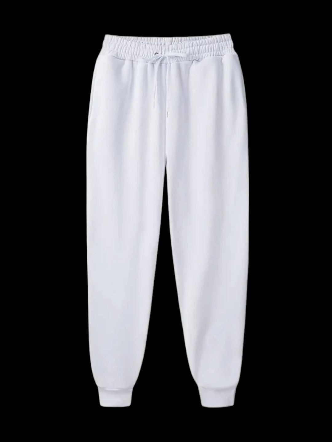 ST ,Plain Sport Casual SweatPants-White - 1