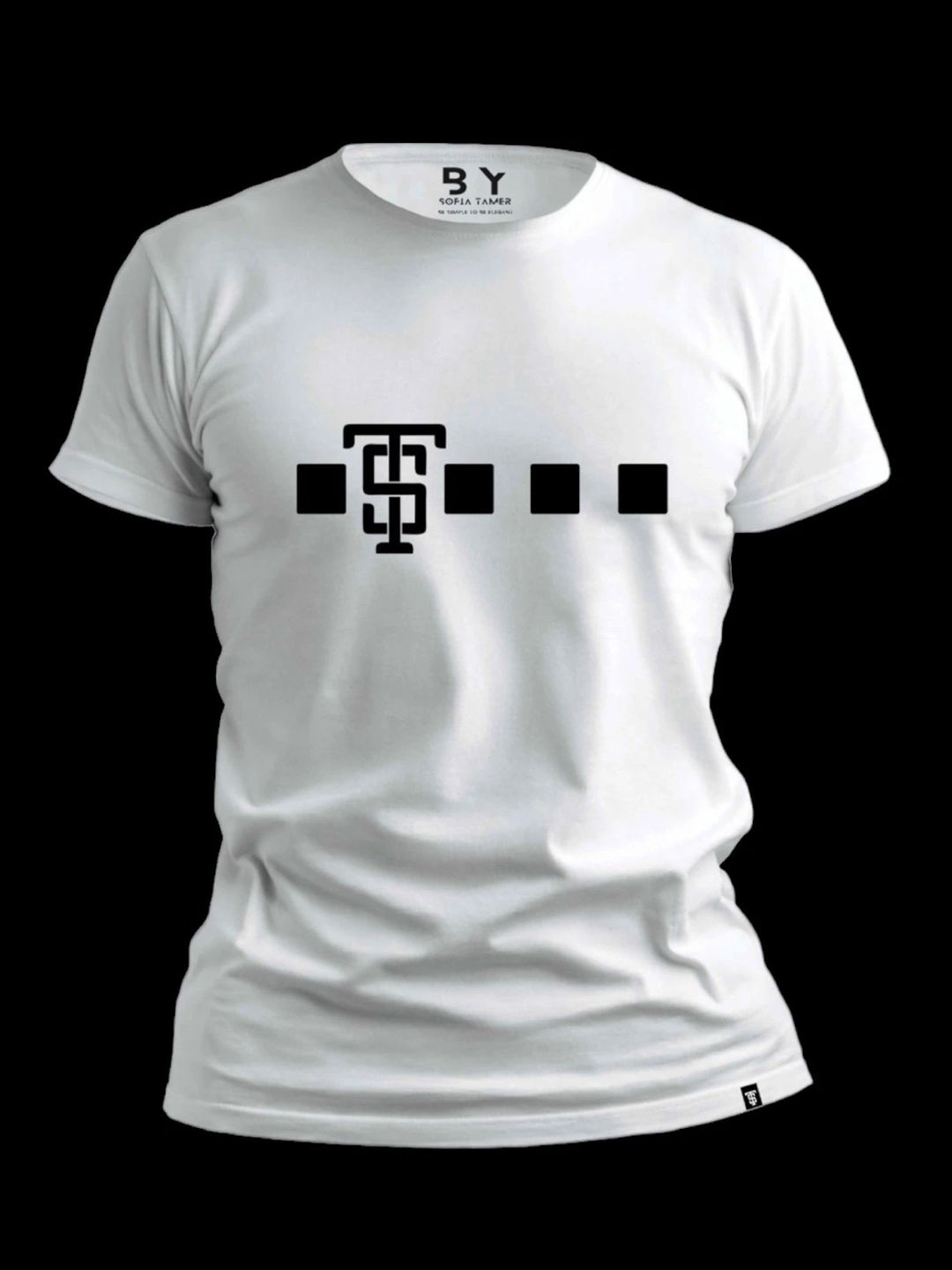 ST Logo Design T Shirt- White - 1