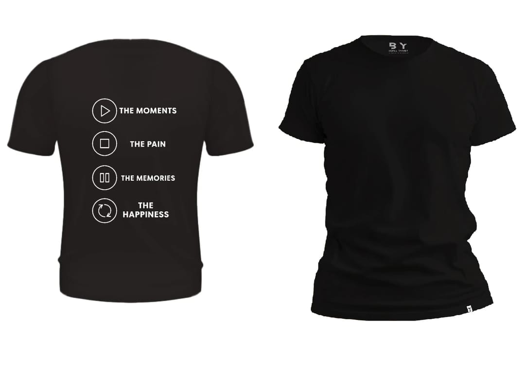 The Moments Design T Shirt- Black - 1