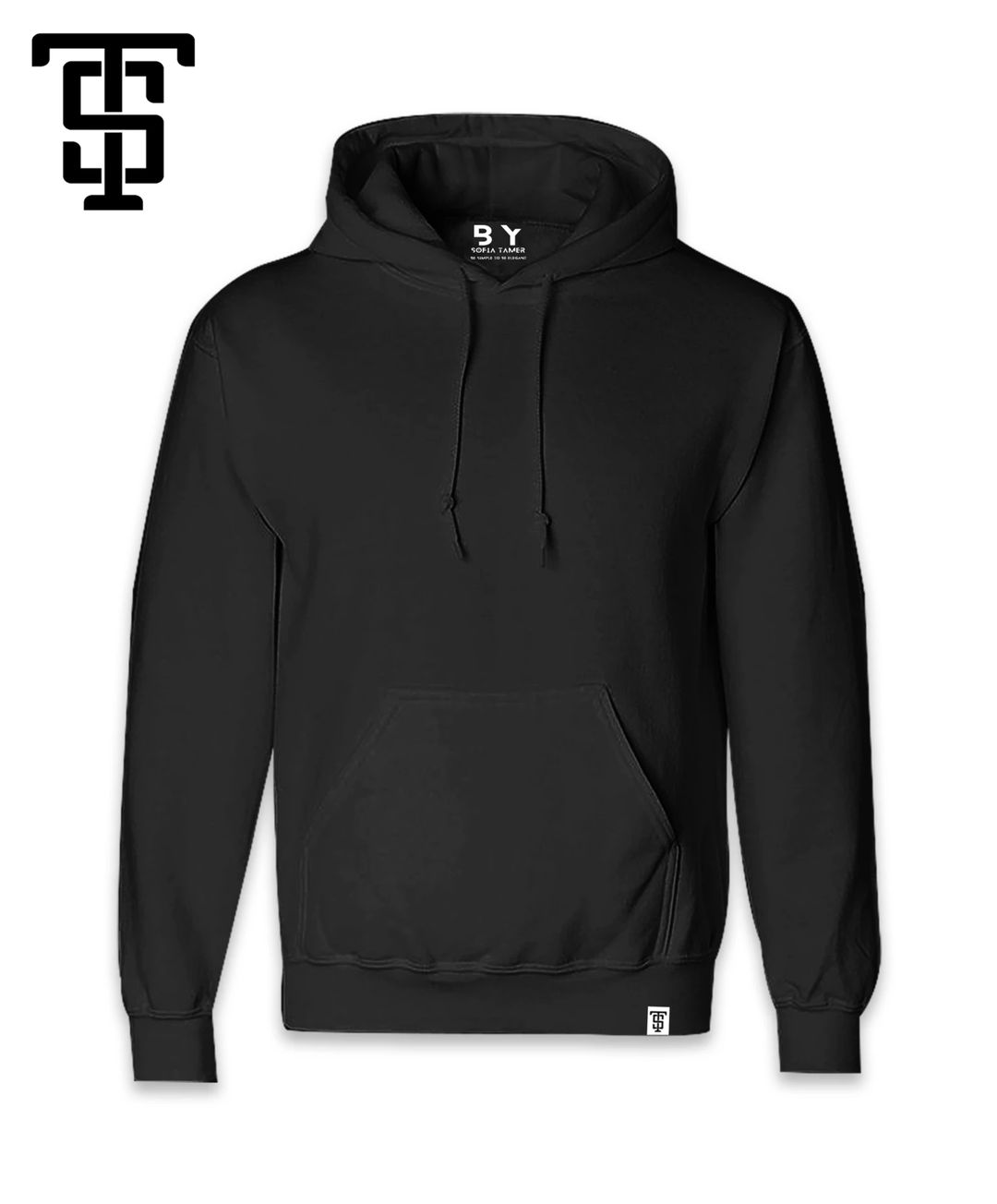 Vintage Plain ST Hoodie , Black - 1