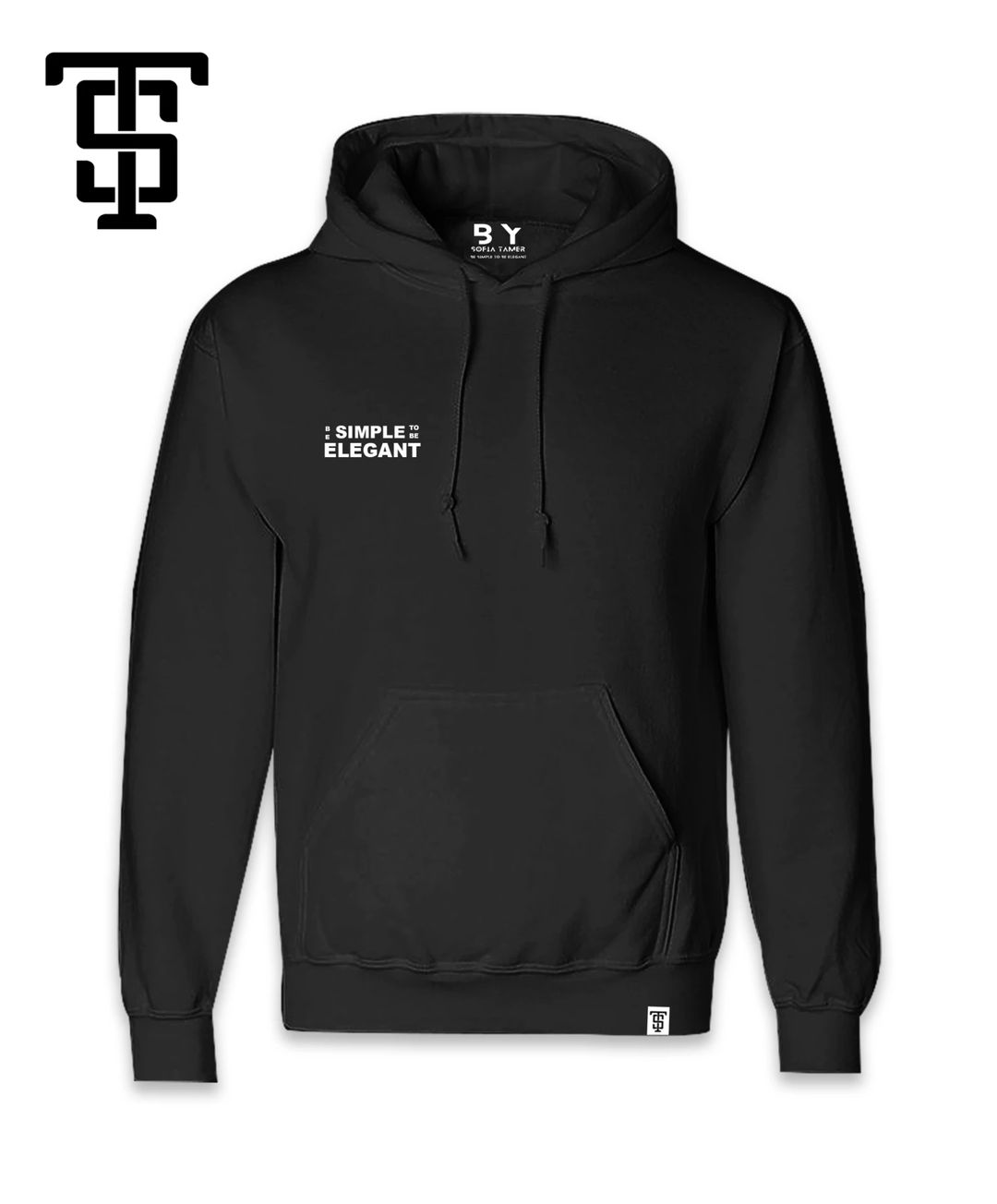 Vintage Printed ST Hoodie , Black - 1