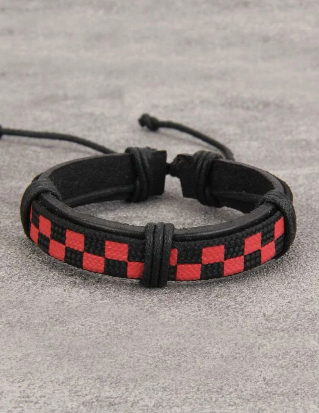 Men Plaid Pattern Bracelet - 3